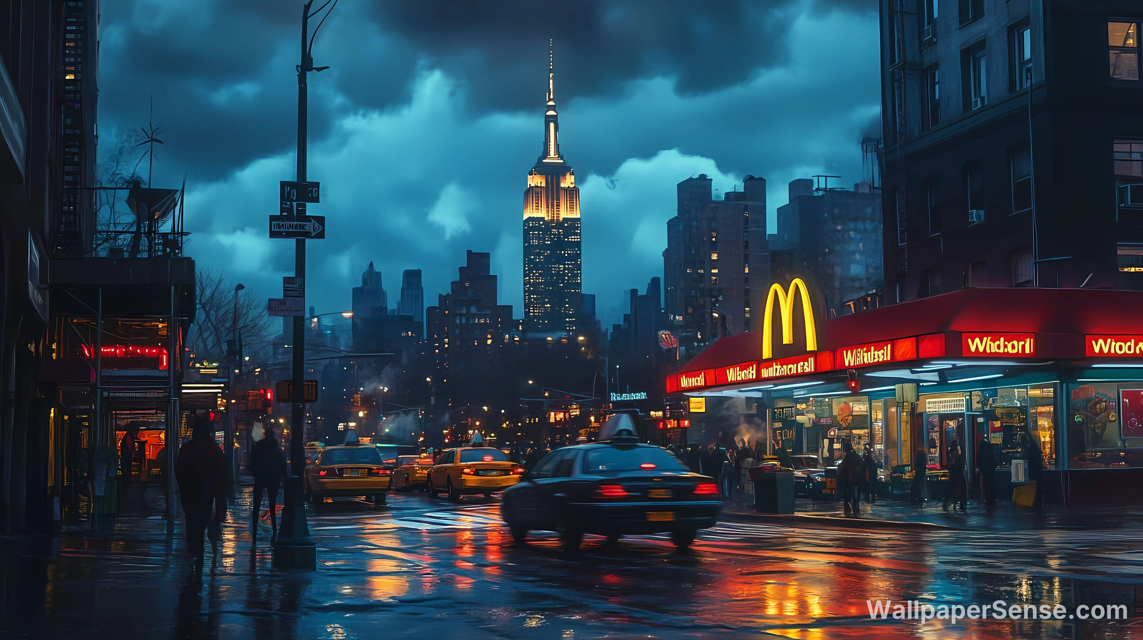 Urban Night Cityscape 4K Desktop Wallpaper