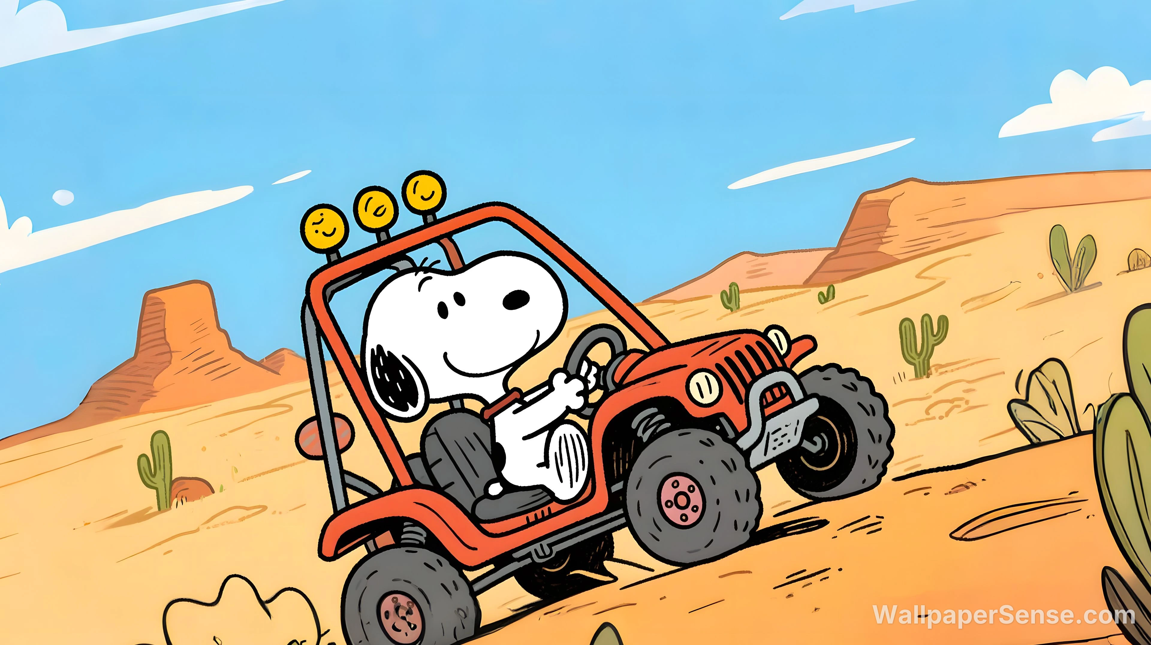 Snoopyho pouštní dobrodružství 4K stolní pozadí