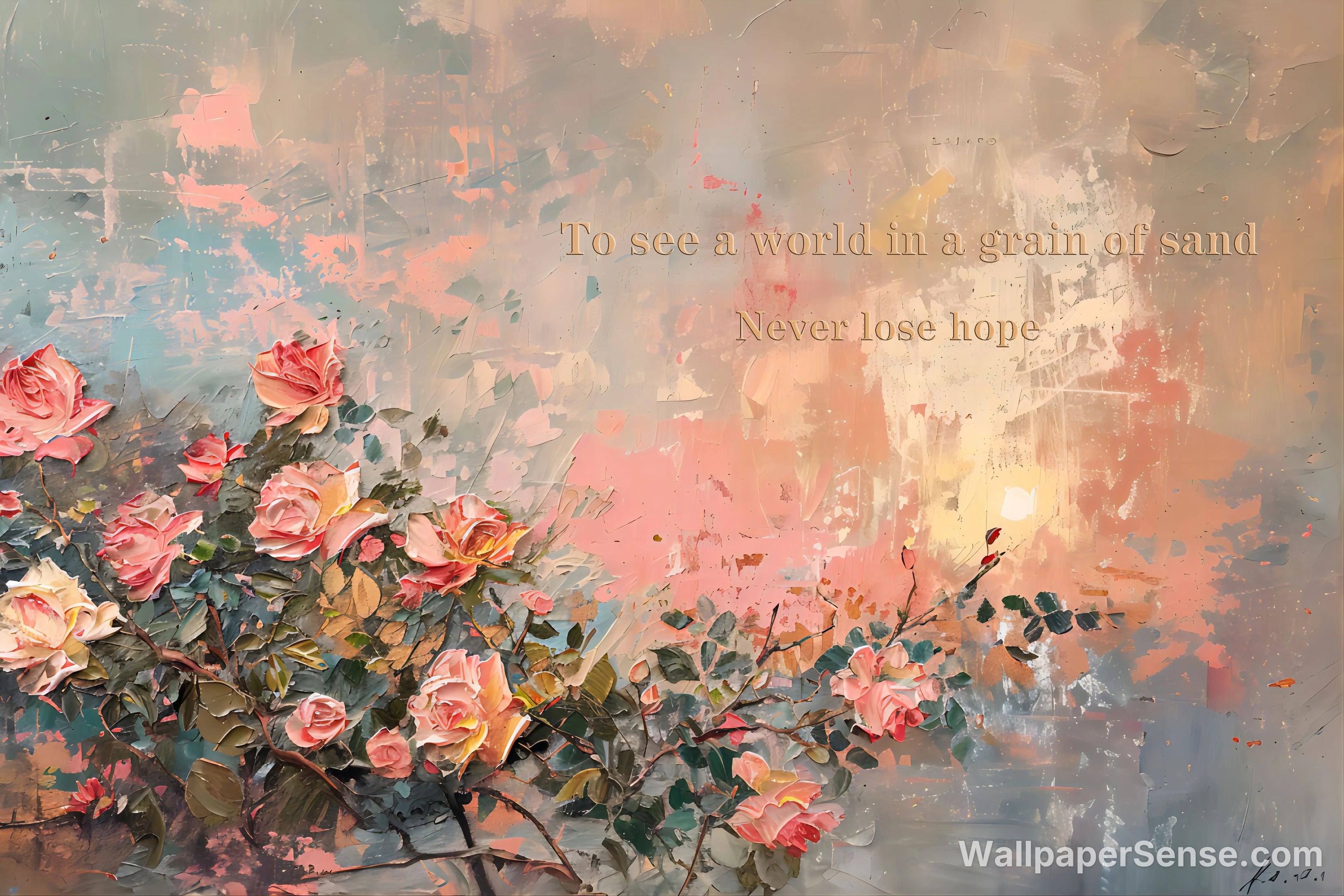 유화 스타일 장미 8K 초고화질 데스크톱 월페이퍼 - Premium wallpaper in 6720x4480 resolution