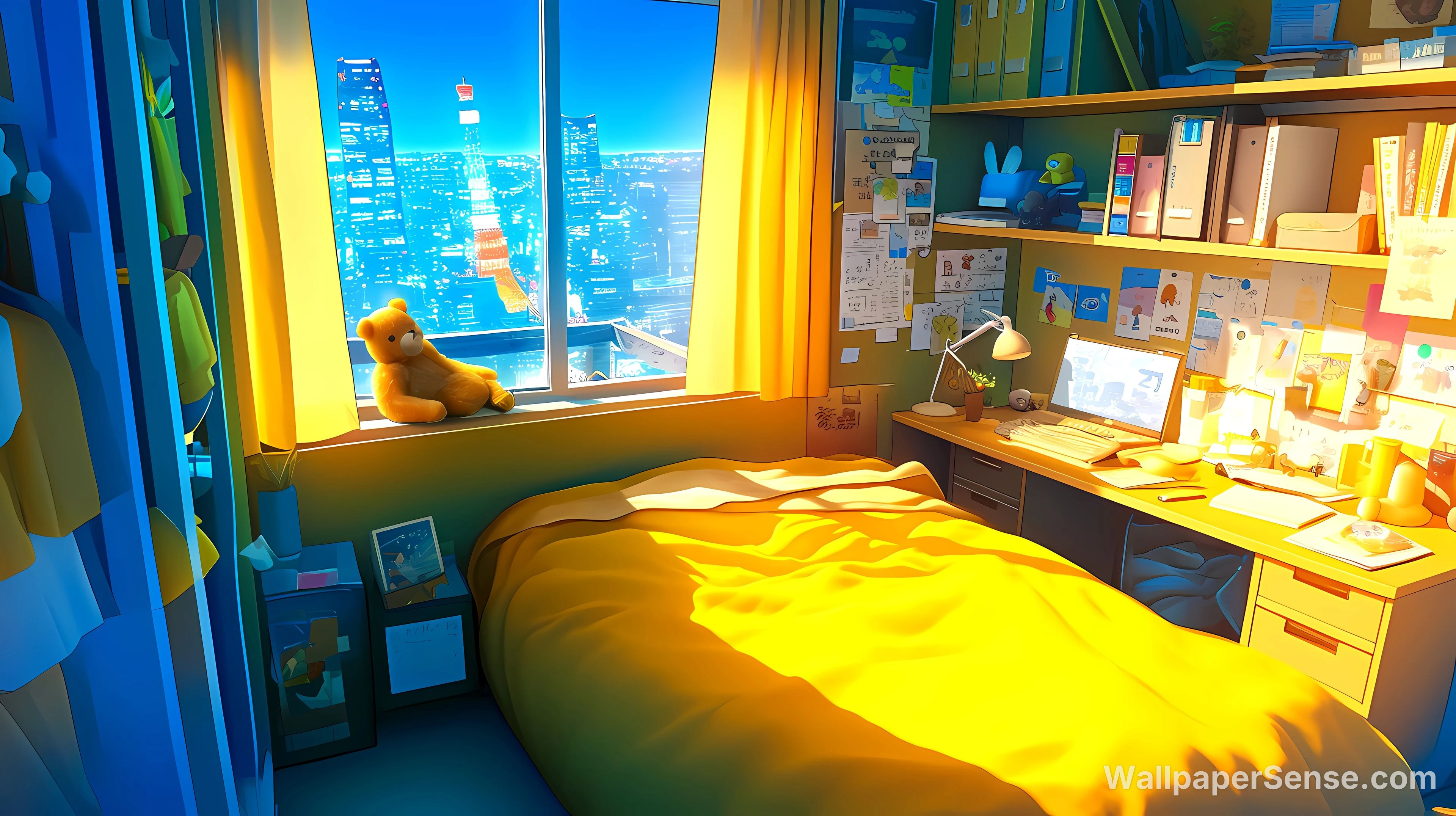 Papier peint 4K pour bureau style anime, chambre douillette - Free wallpaper in 5824x3264 resolution