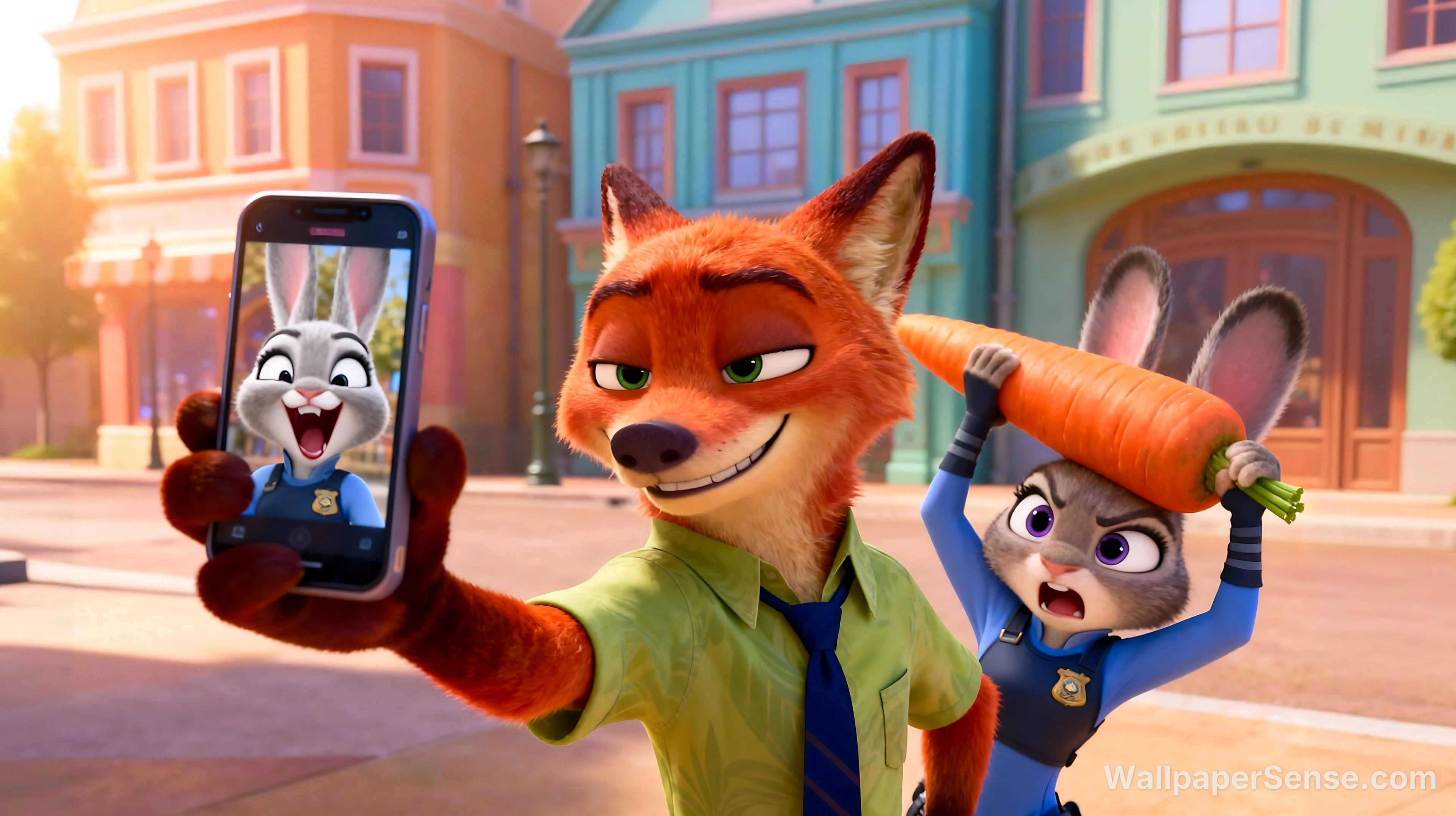 Zootopia Fuchs und Hase 4K Desktop-Hintergrund