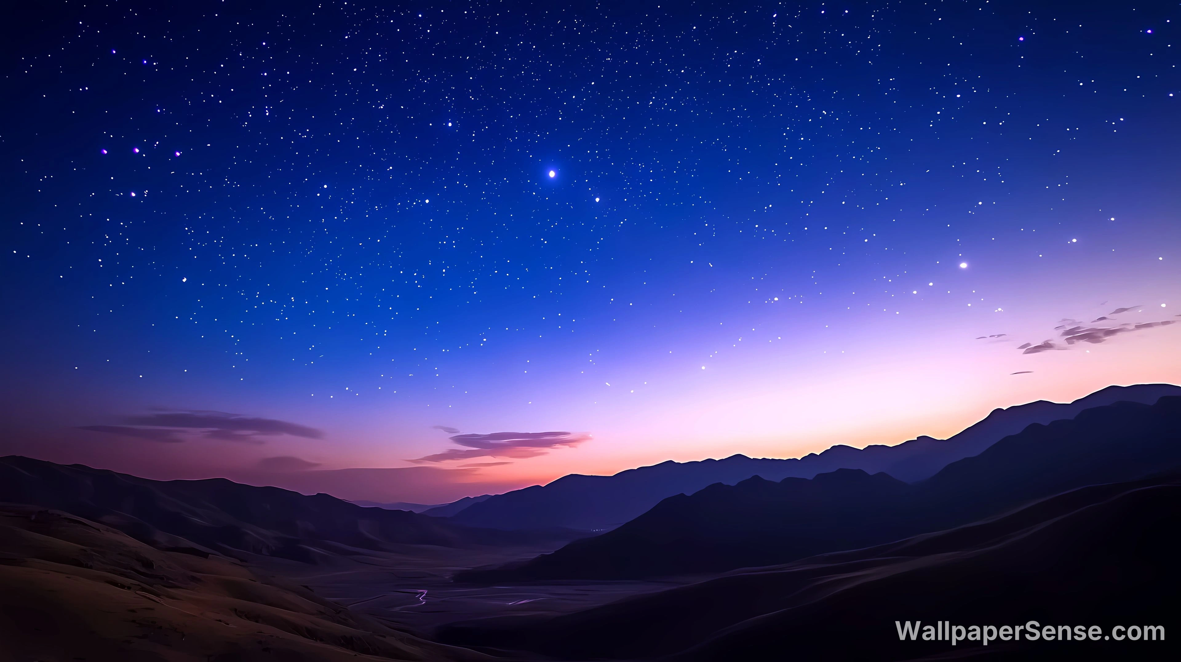 Paysage stellaire du désert 4K - Fond d'écran