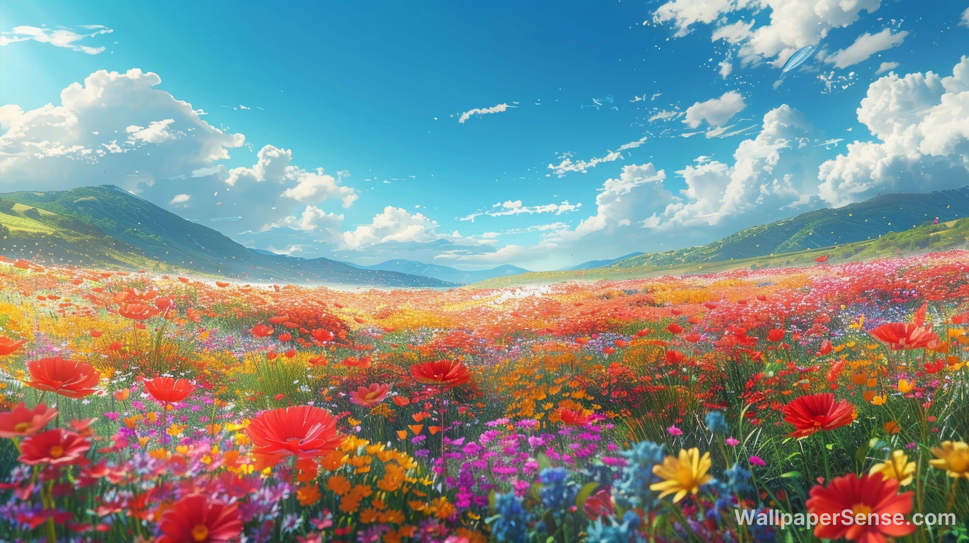 Dreamy Flower Field 8K Ultra HD Desktop Wallpaper