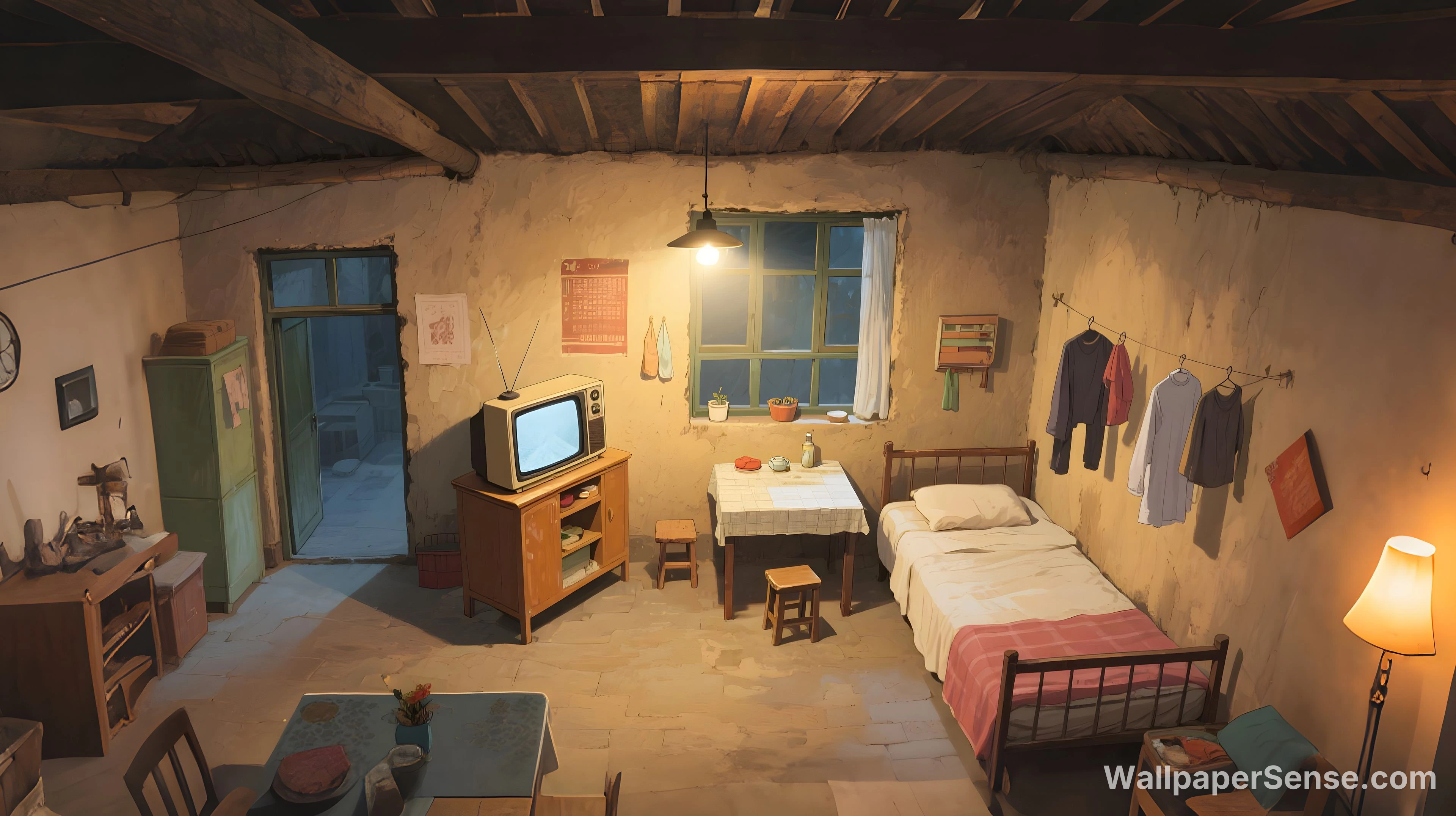 温馨乡村卧室 4K 8K 超高清壁纸合集 - 复古小屋内景 4K 桌面壁纸