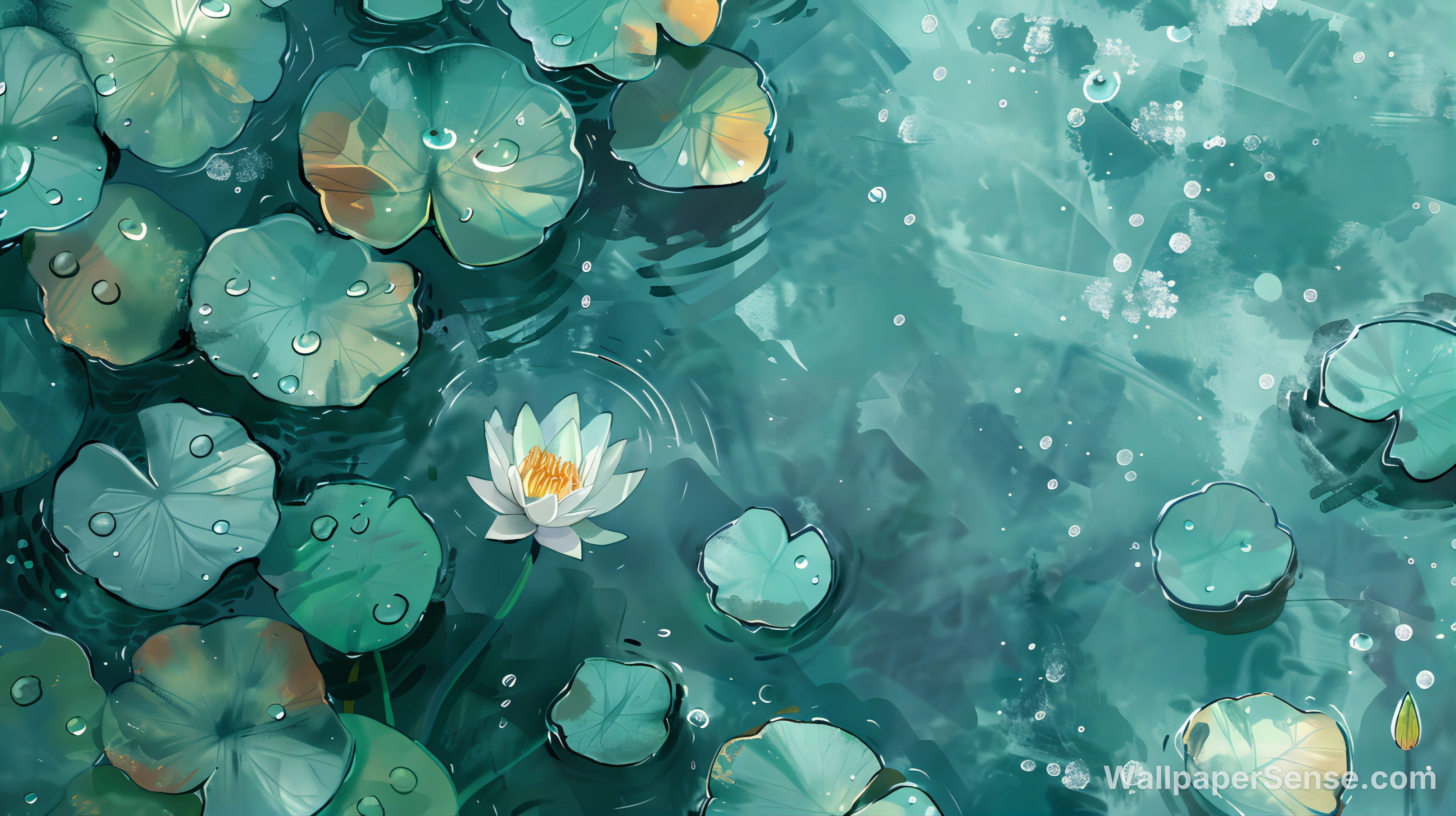Oriental Art Lotus 4K Desktop Wallpaper