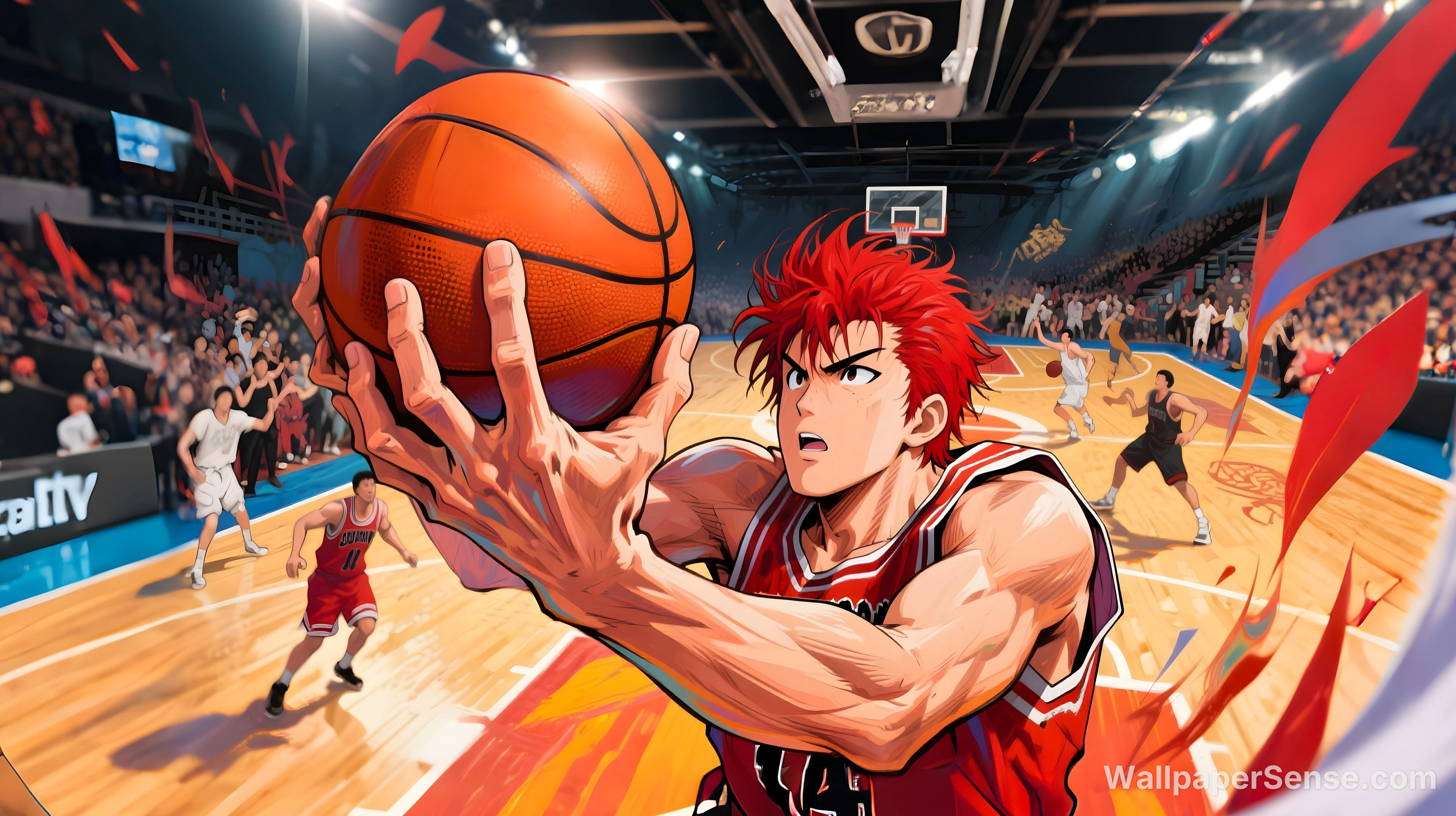 Anime-baskettuottaja 4K-työpöytätausta