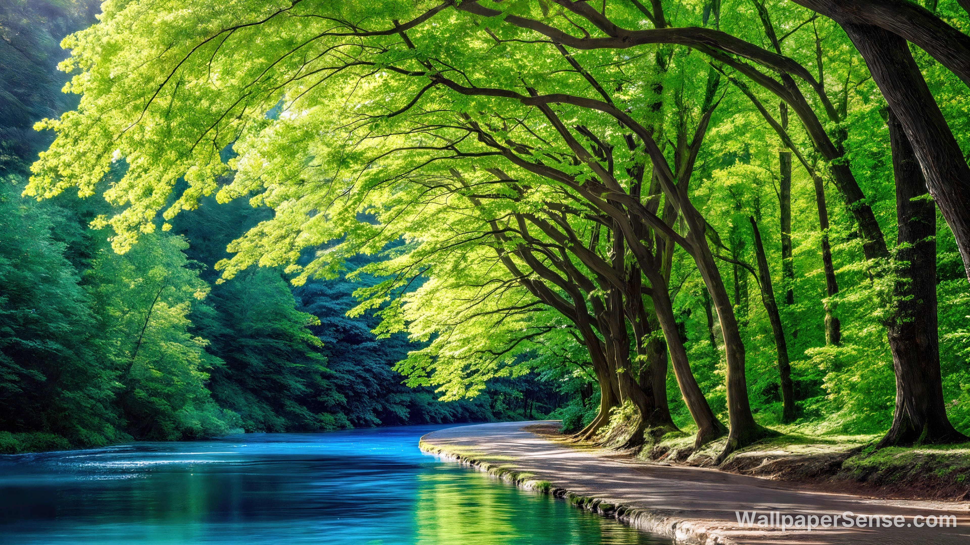 Caminho Florestal Japonês 4K Wallpaper para Desktop - Premium wallpaper in 6674x3754 resolution
