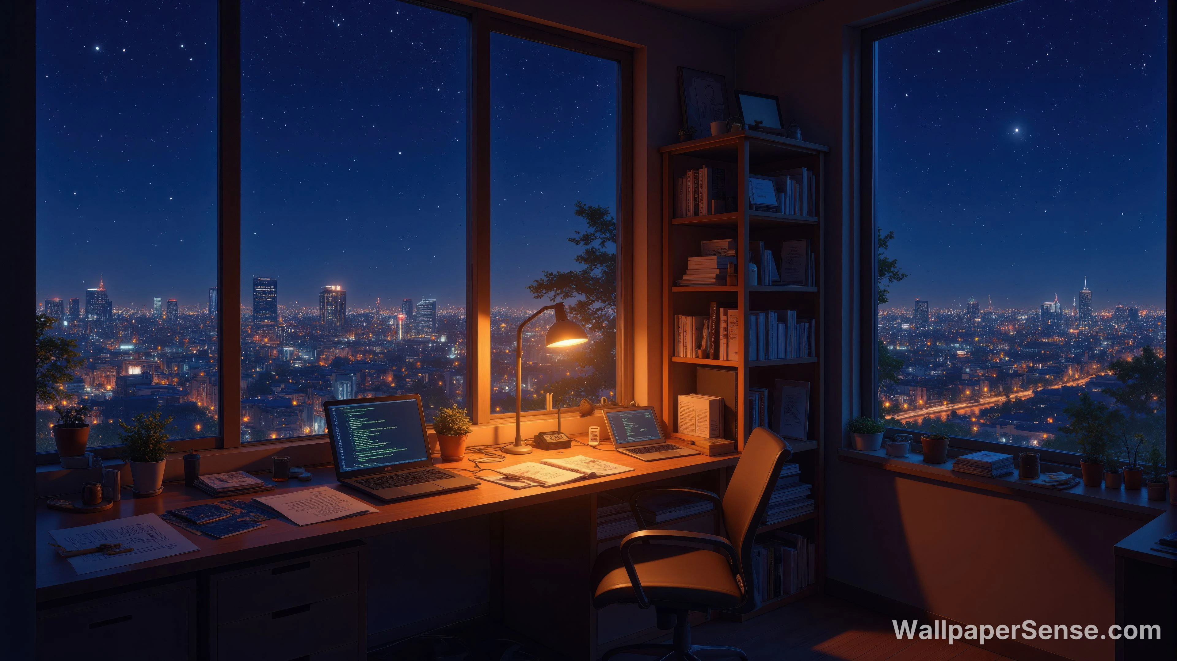现代城市夜景4K桌面壁纸 - Premium wallpaper in 4560x2560 resolution