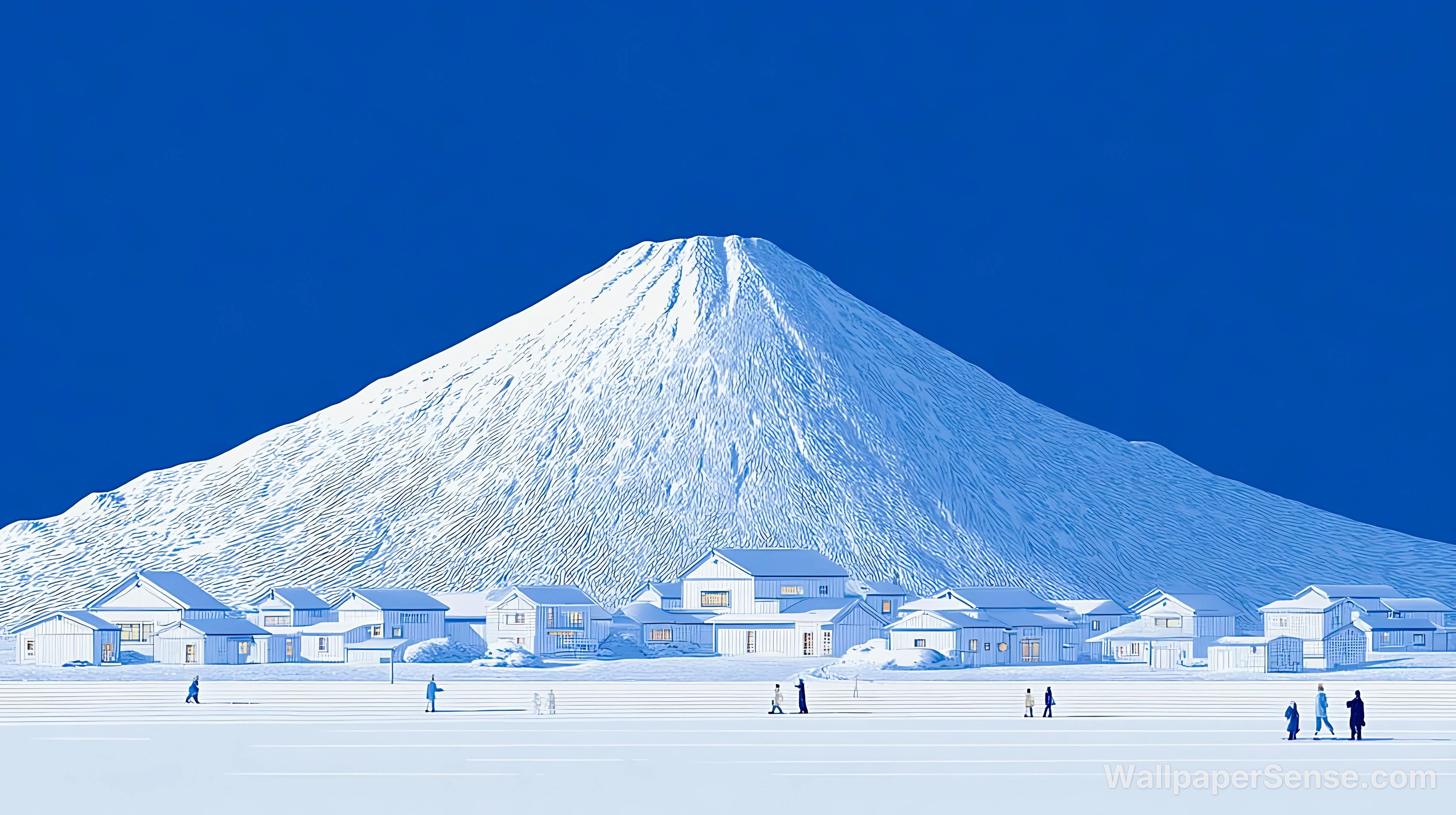 日本富士山雪景4K 8K超高清壁纸合集 - 日本雪中富士山 4K 桌面壁纸