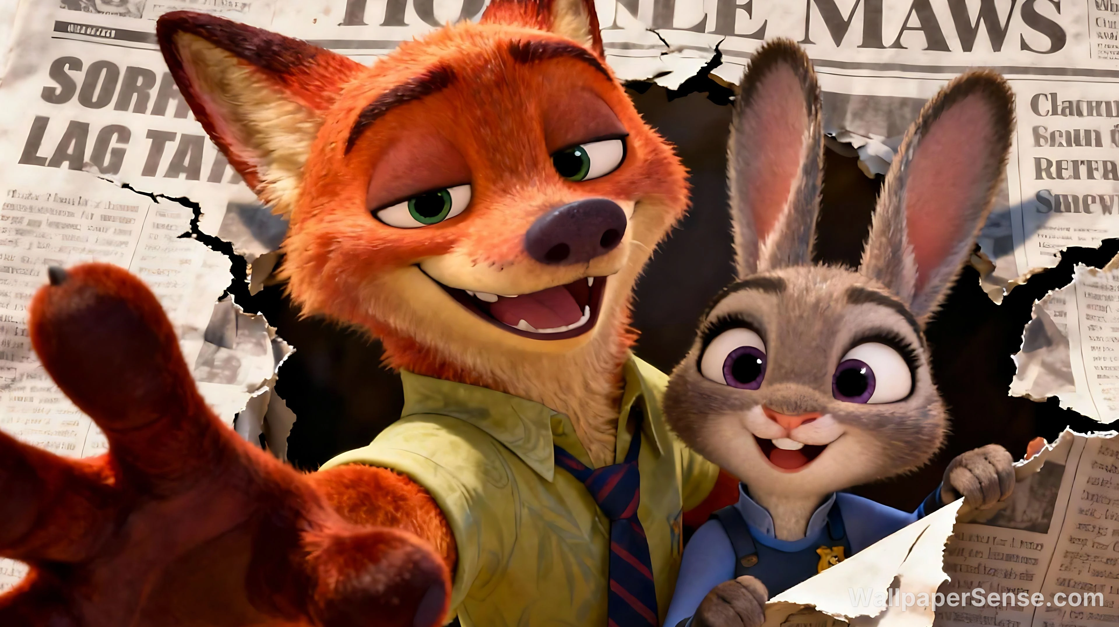 Zootopia-animoitu kettu ja jätkä 4K-taulukkotakku