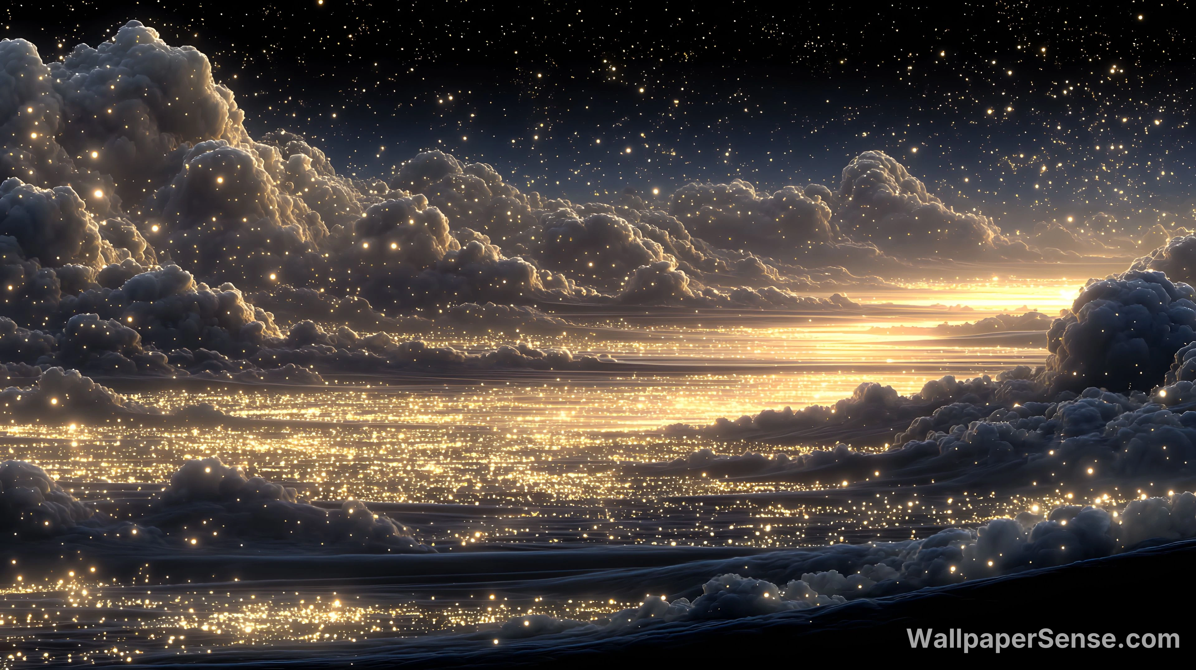 Ocean Cosmique Ciel de Nuit 8K Ultra HD Wallpaper