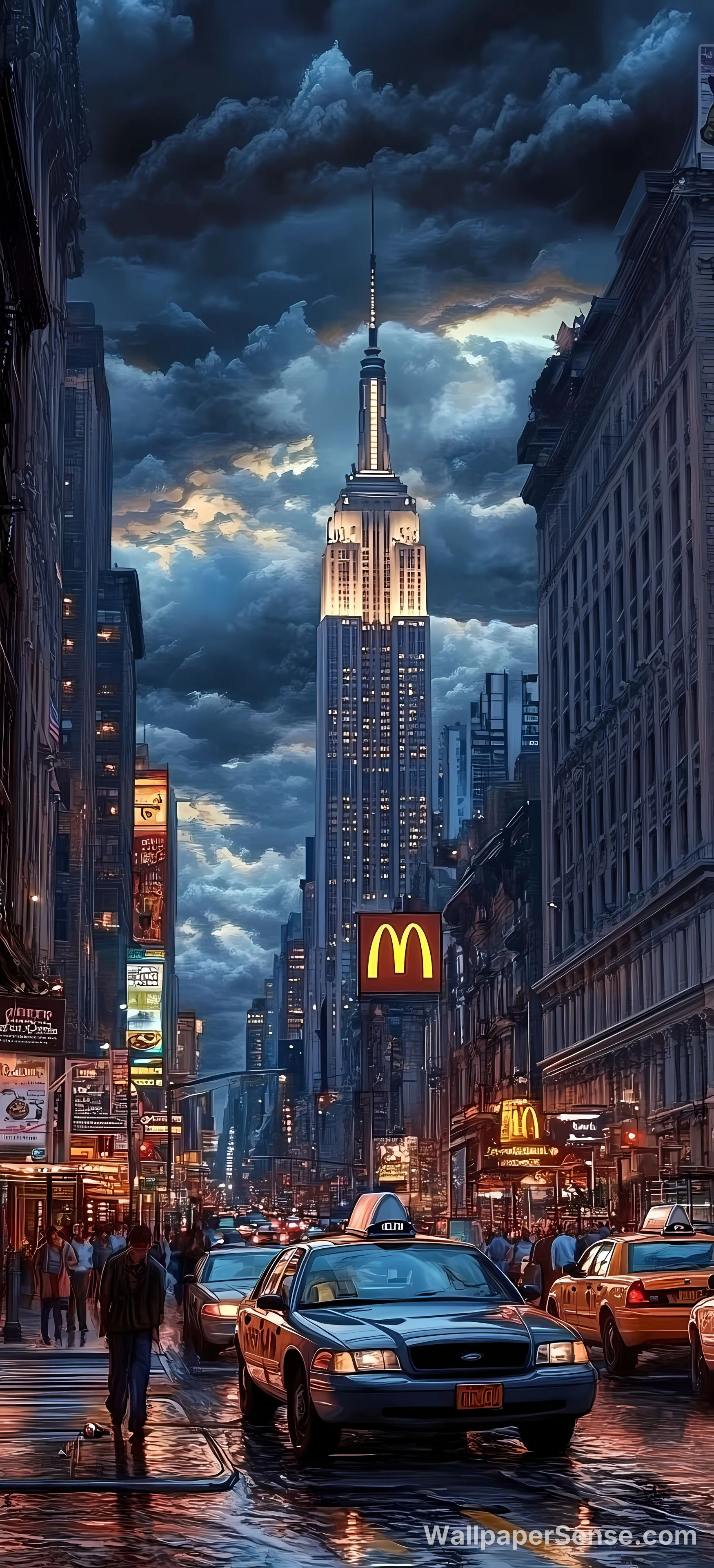 Urban New York City Night 8K Ultra HD Phone Wallpaper