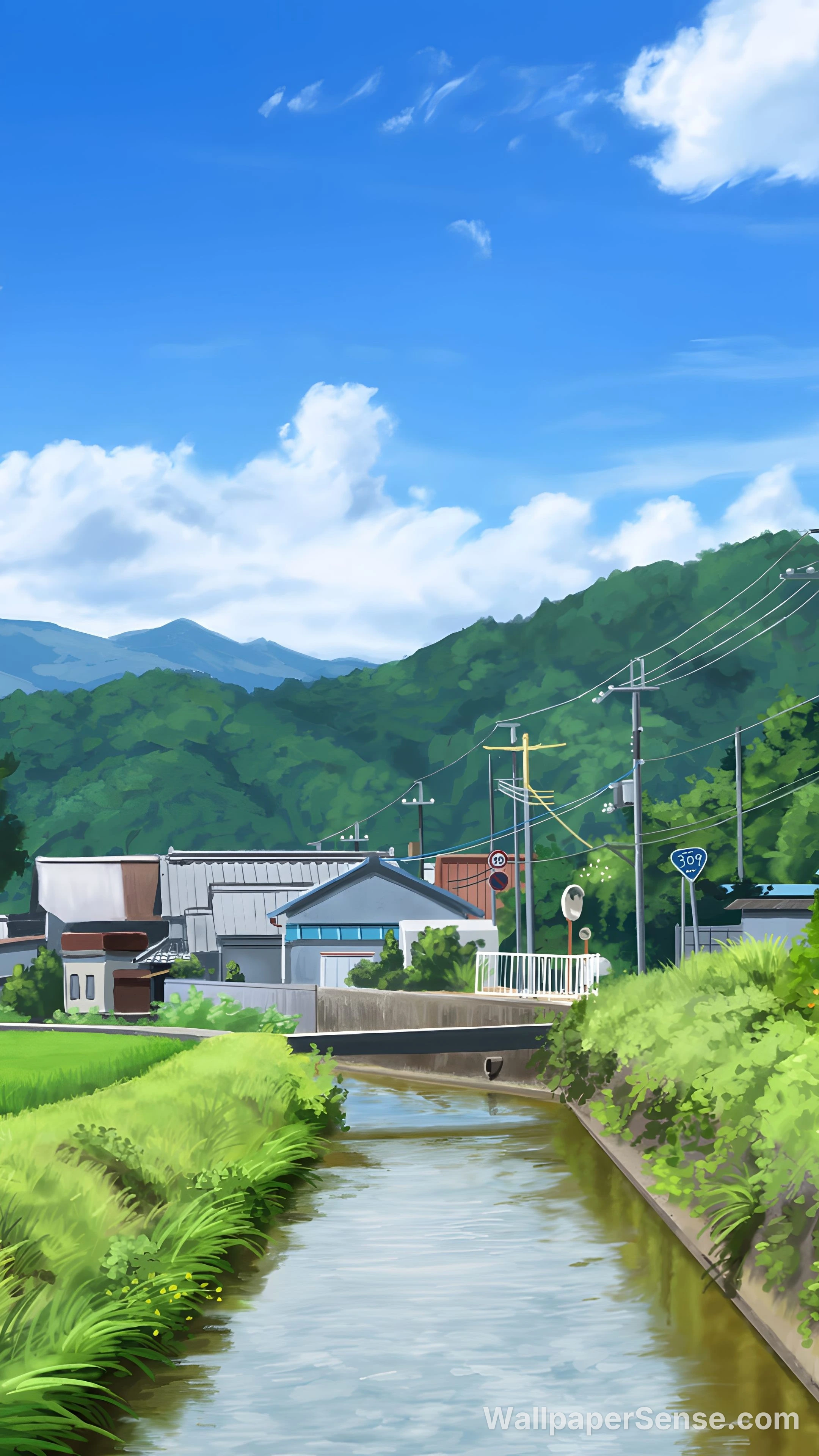 Japonský venkovský kanál 8K Ultra HD mobilní pozadí
