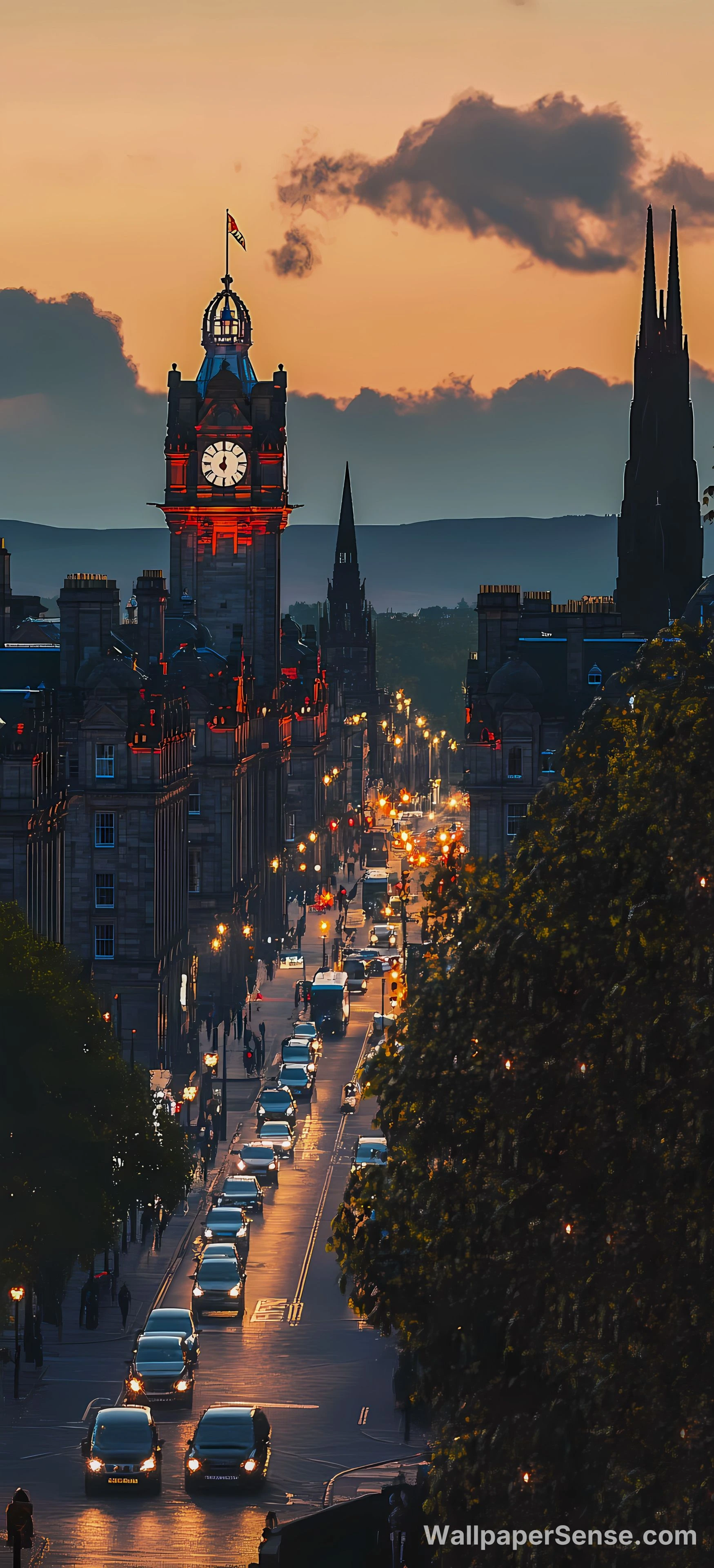 Paysage urbain britannique Tour de l'horloge 8K Ultra HD Wallpaper pour téléphone
