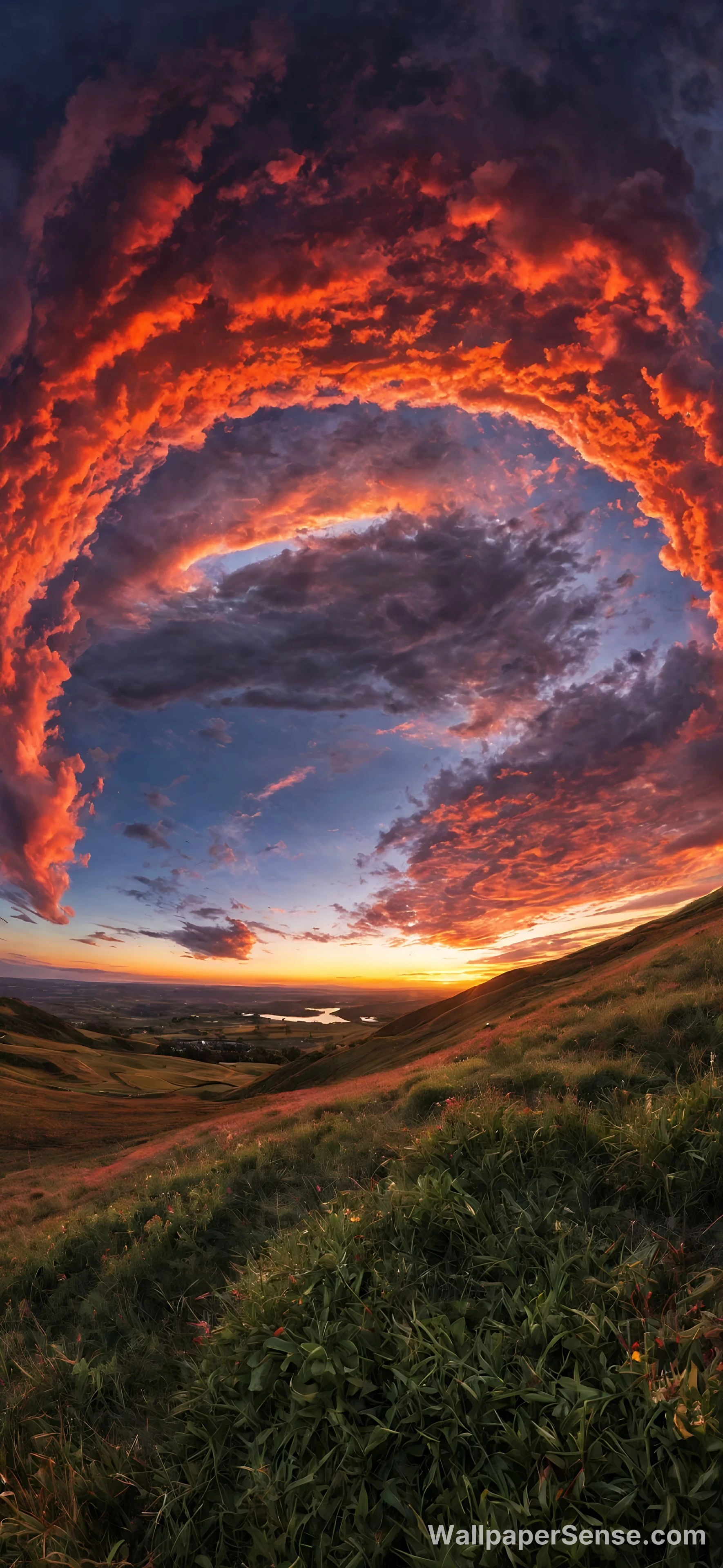 Epischer Sonnenuntergangshimmel 8K Ultra HD Handyhintergrund