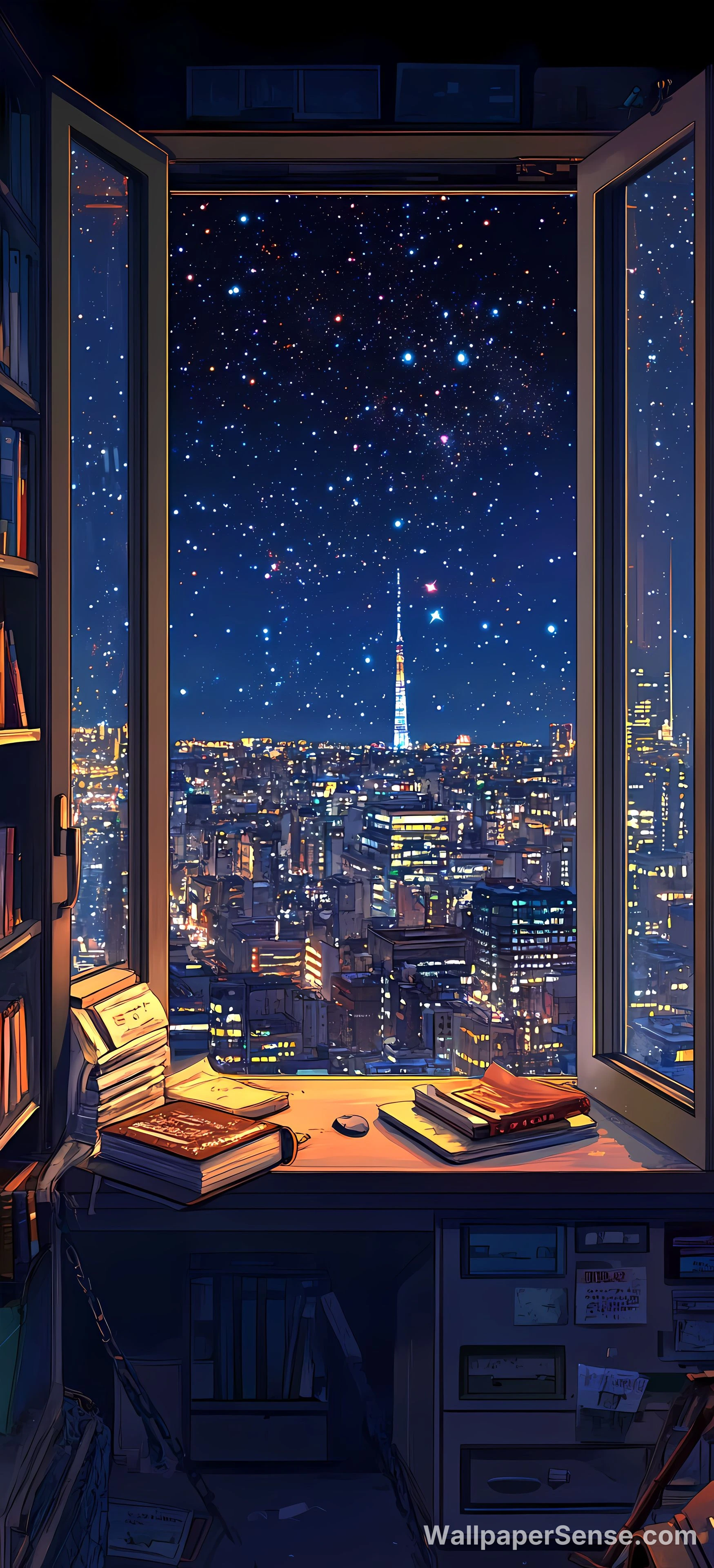 Cyberpunk City Night Sky 4K 8K Ultra HD Wallpaper Collection - Anime City Night Sky 8K Ultra HD Phone Wallpaper