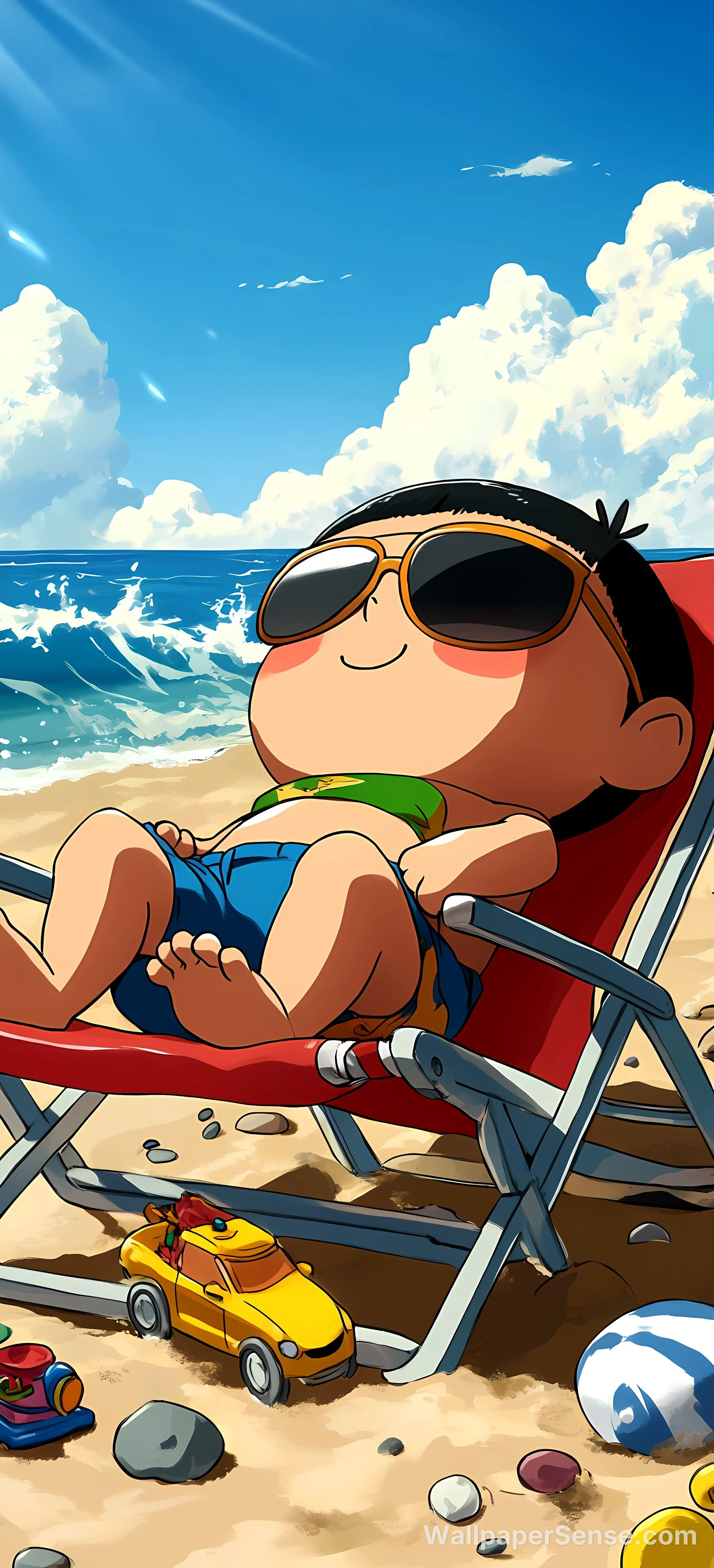 Anime Strandjunge 8K Ultra HD Handy-Hintergrundbild