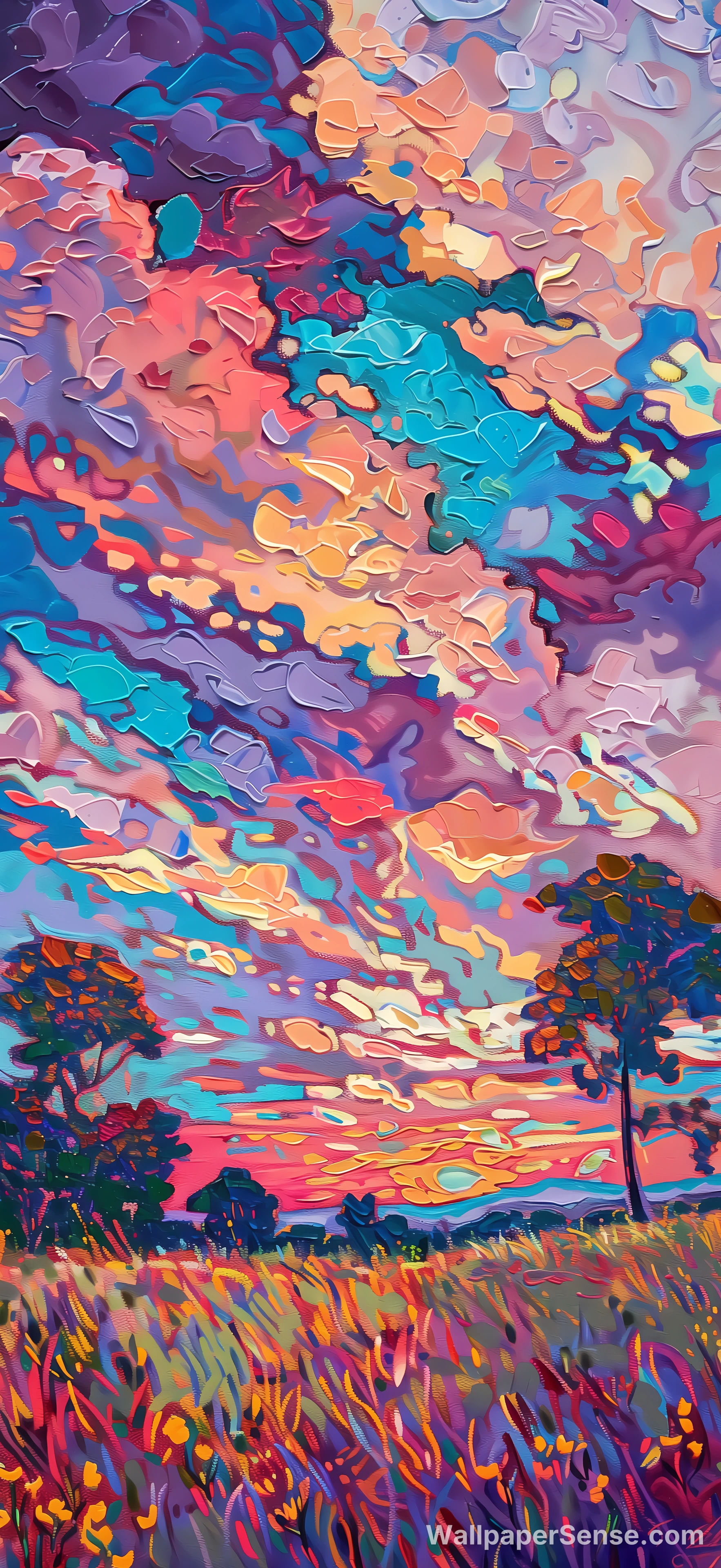 Abstract Sunset Field 8K Desktop Wallpaper