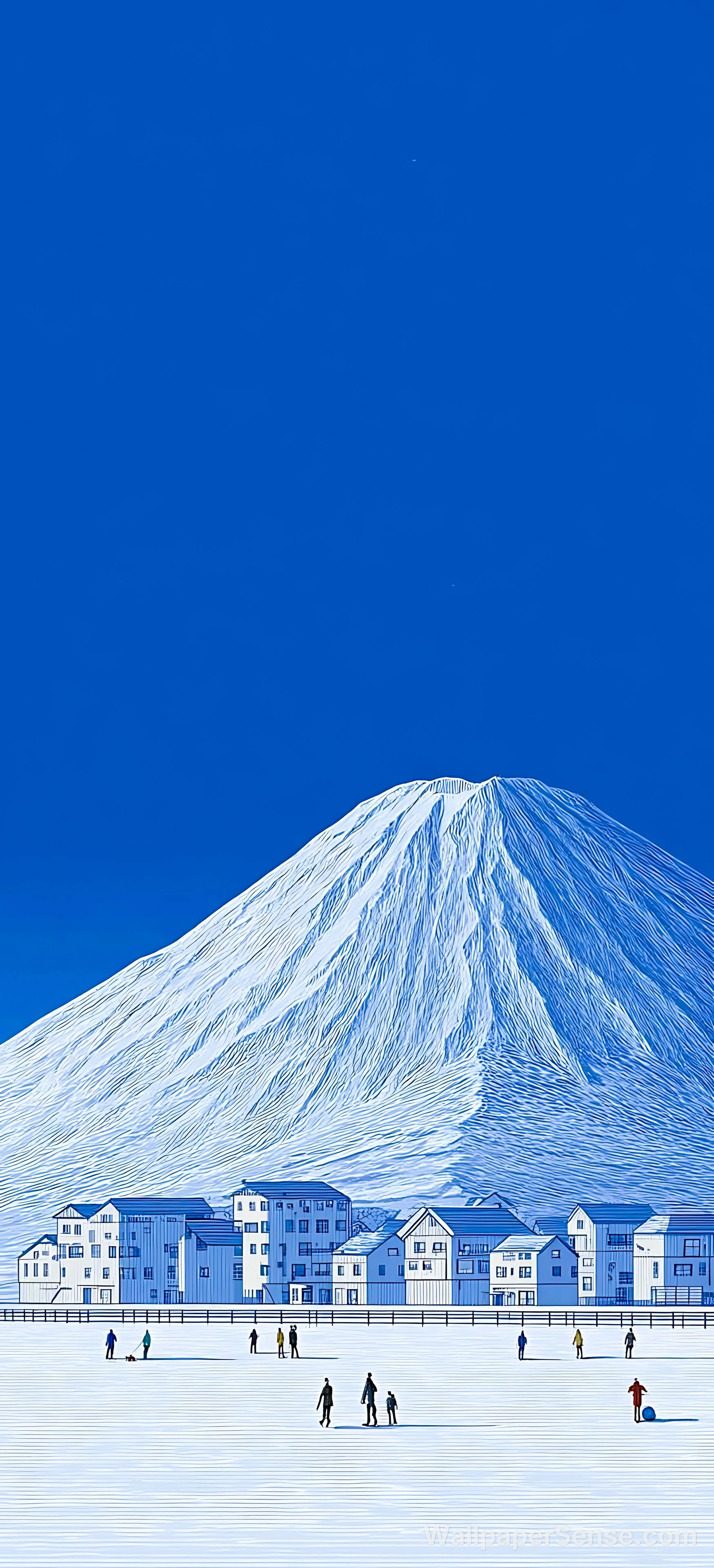 日本富士山雪景 8K超高清手机壁纸