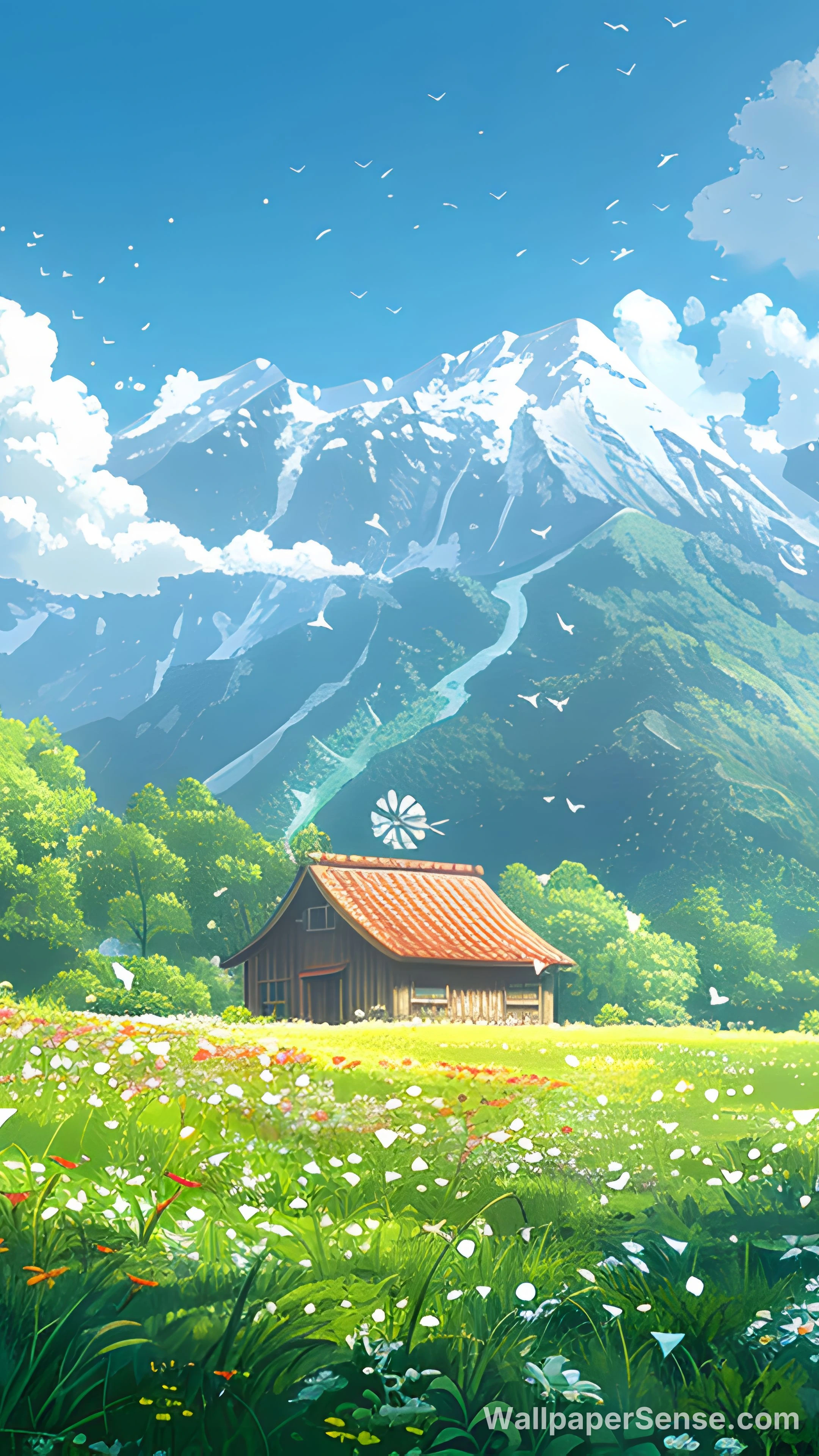 Japanese Countryside Cottage 8K Ultra HD Desktop Wallpaper