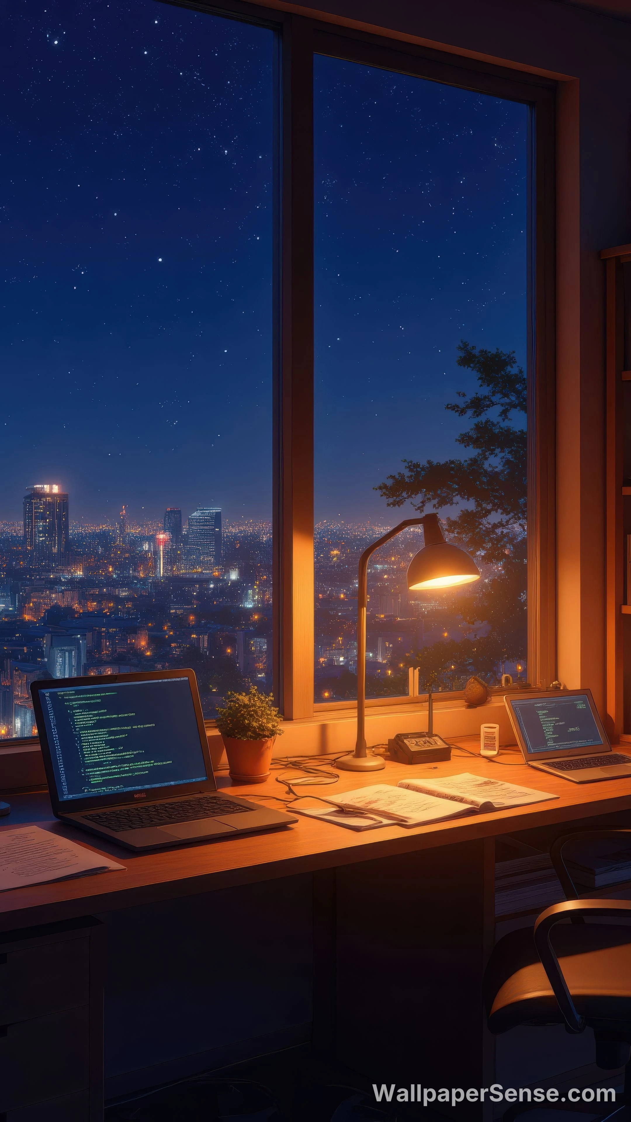 赛博朋克城市夜景桌面 8K 超高清手机壁纸 - Premium wallpaper in 2880x5120 resolution