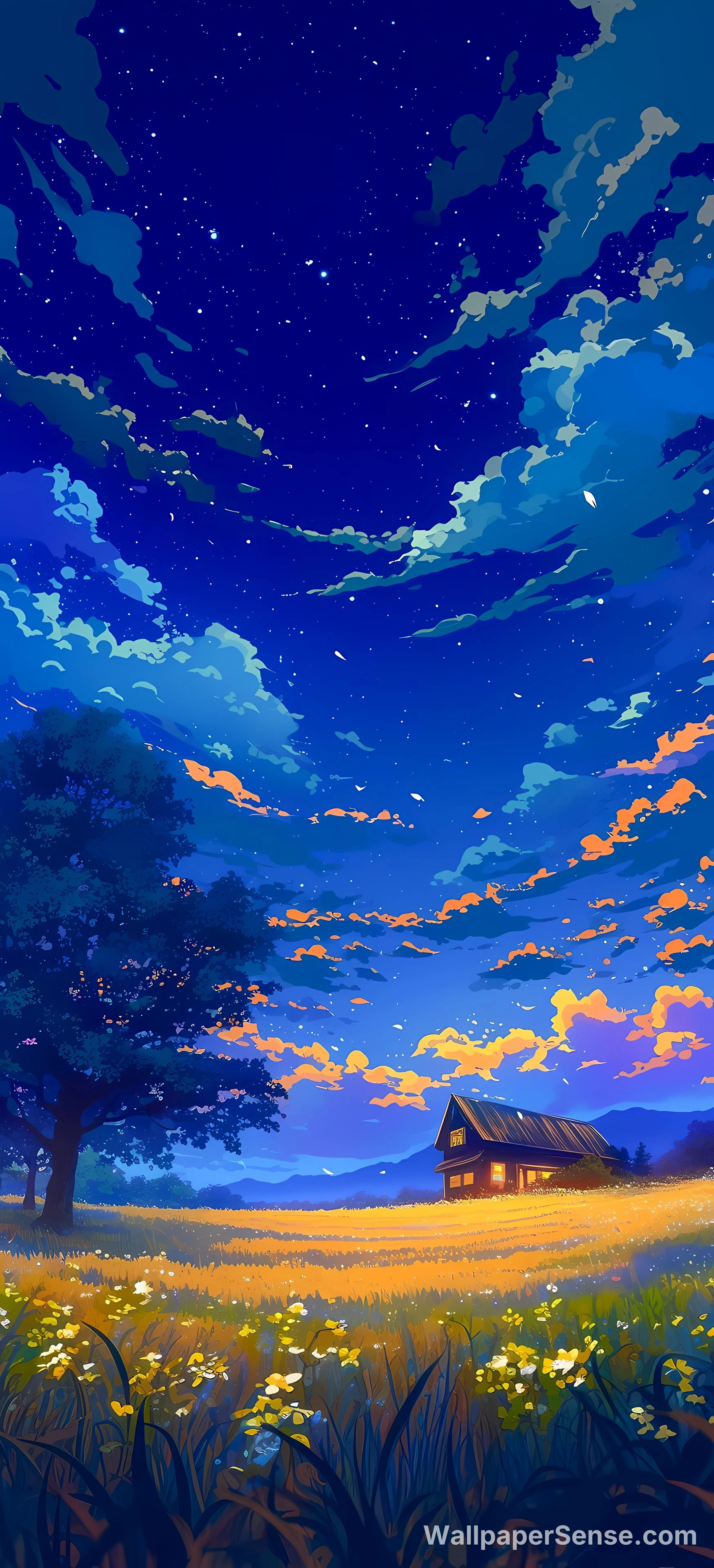 日式星空小屋 8K超高清手机壁纸