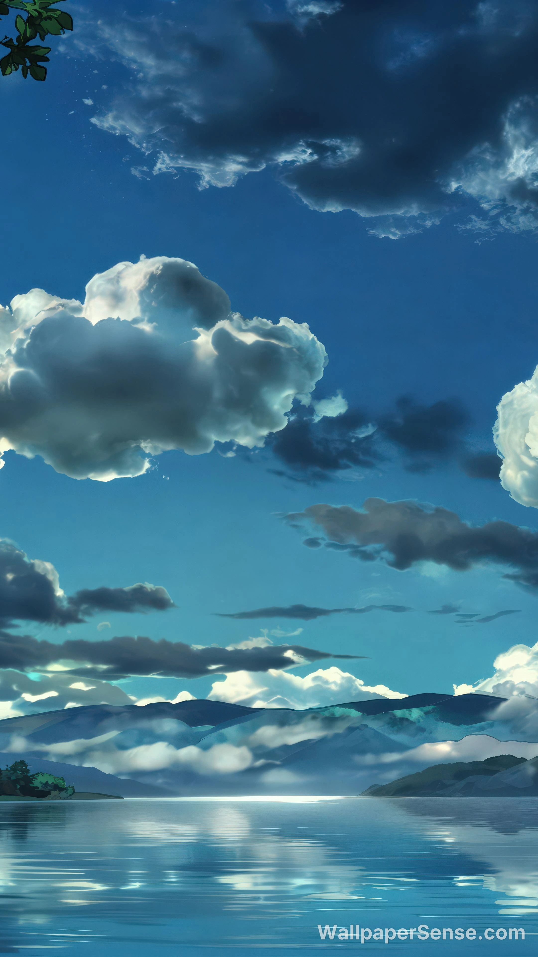 动漫天空与湖泊 8K 超高清手机壁纸 - Premium wallpaper in 2511x4464 resolution
