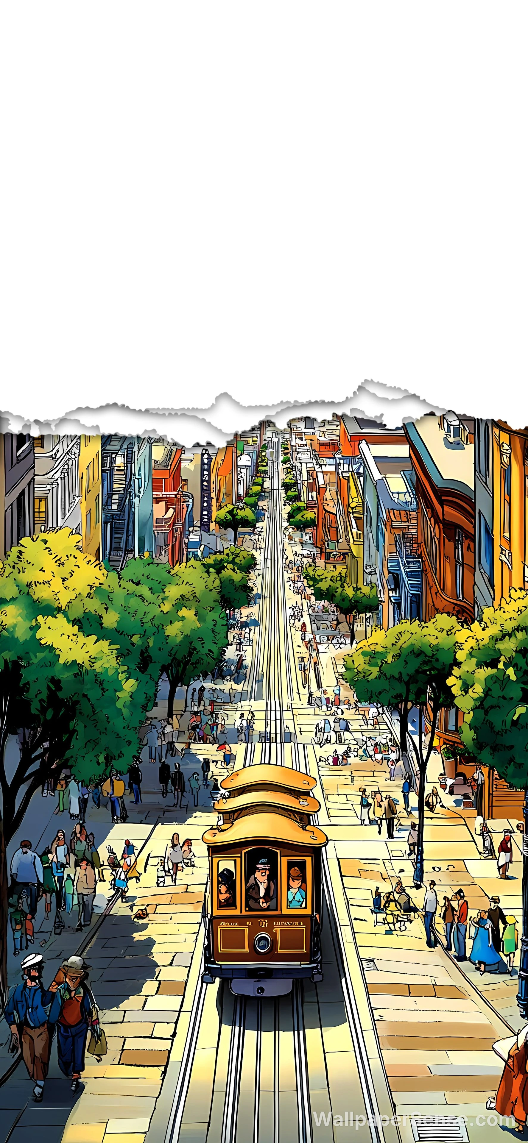 San Francisco Cable Car 8K Ultra HD Telefoonachtergrond