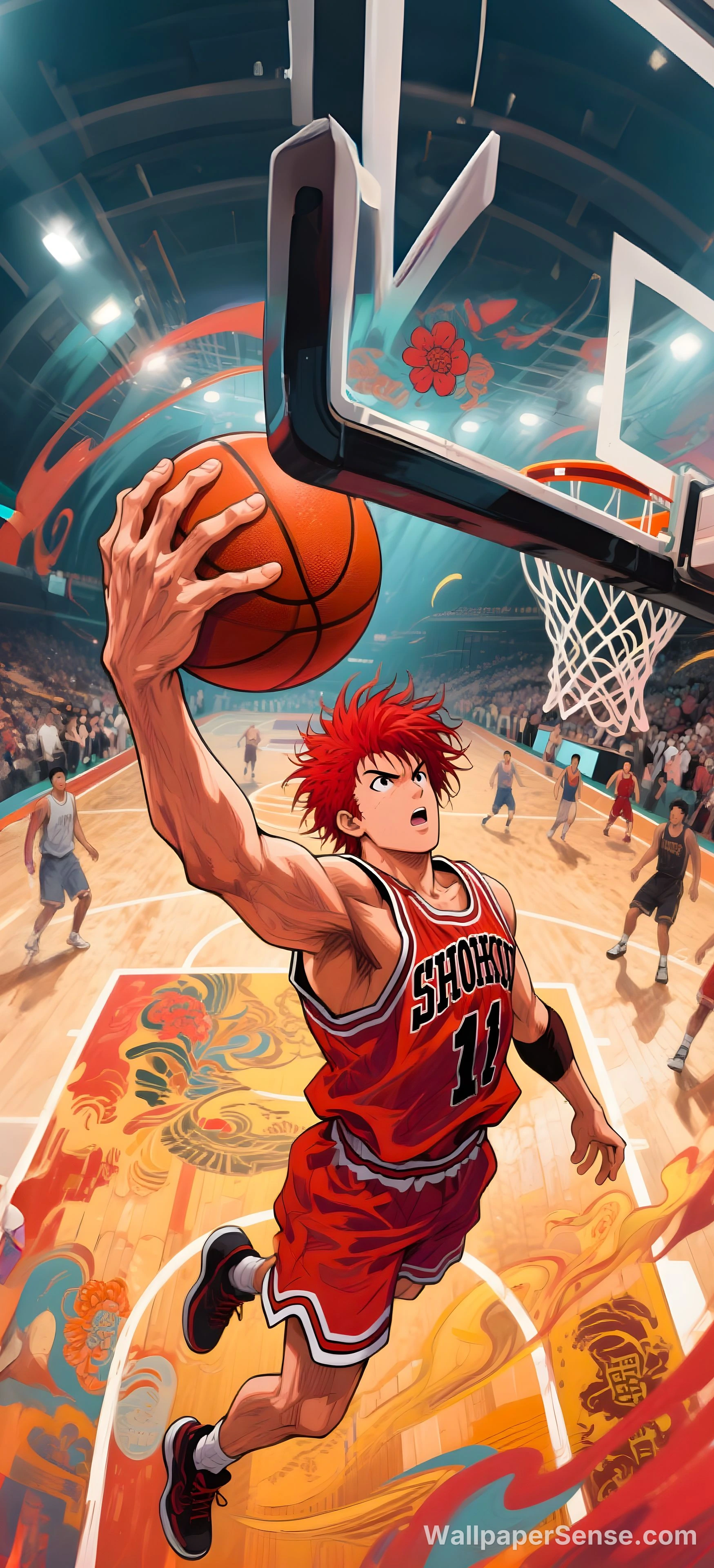 Anime-baskettuottaja 8K Ultra HD -puhelinkuvakuvat