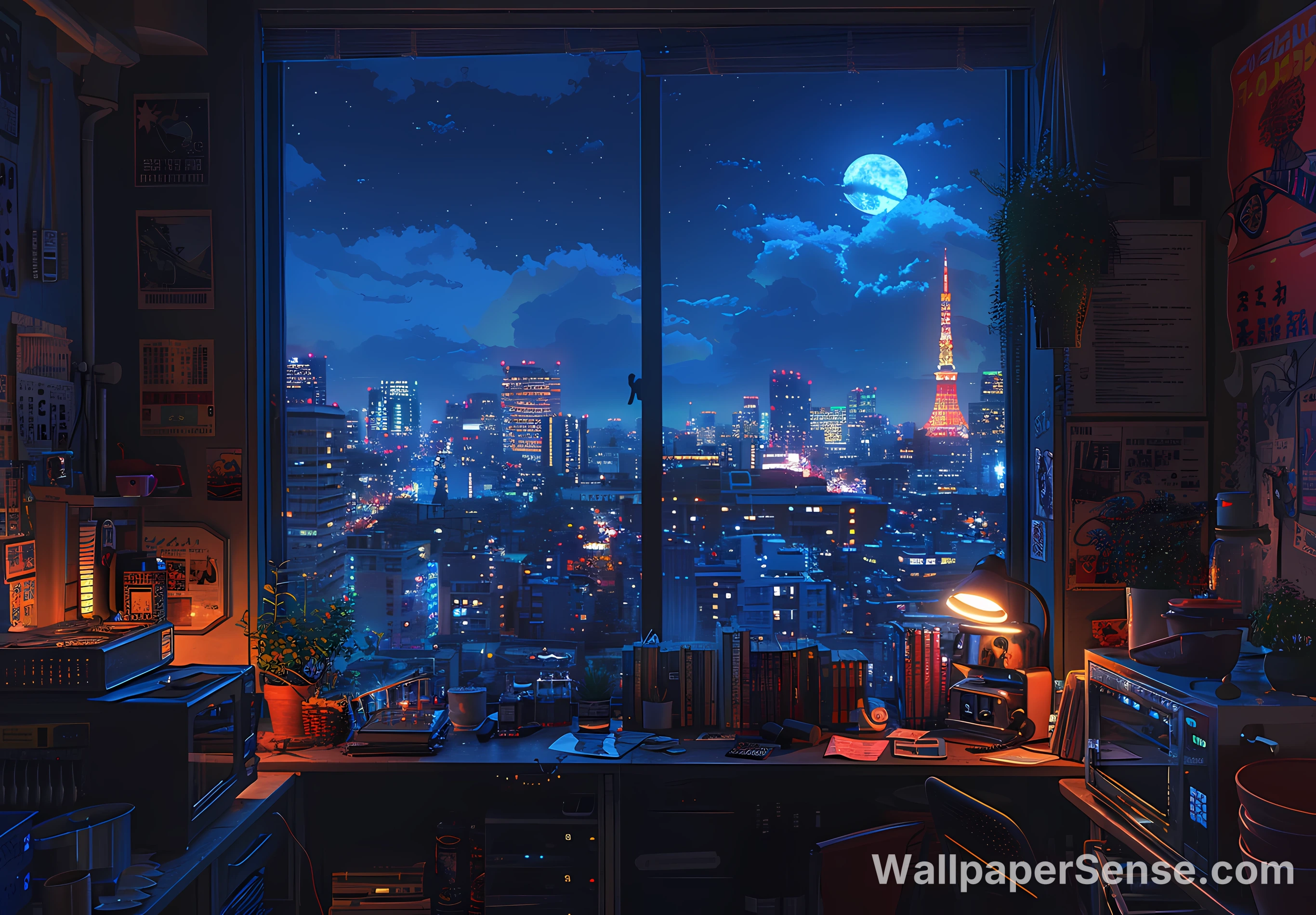 Cyberpunk Tokyo Cityscape 4K Desktop Wallpaper