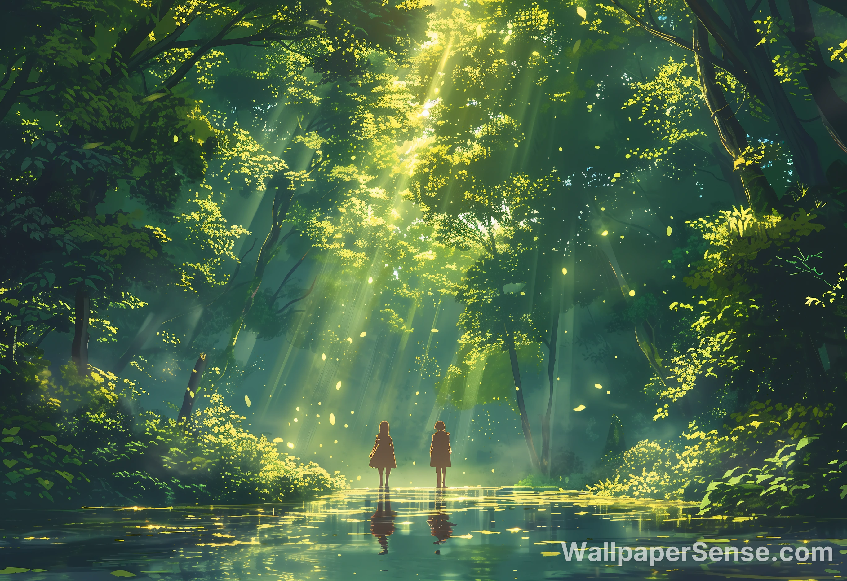 Miyazaki-Style Forest 8K Desktop Wallpaper