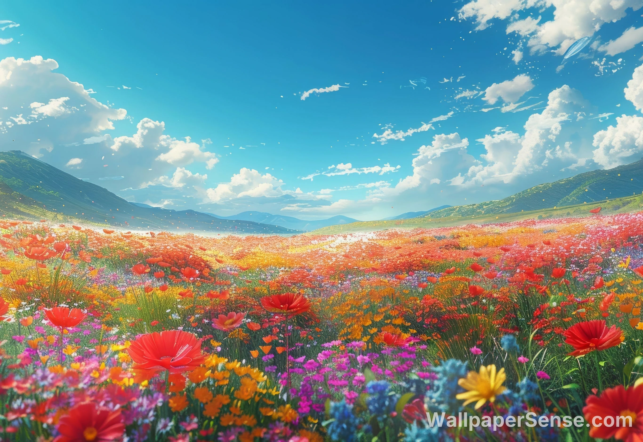 Dreamy Flower Field 8K Ultra HD Desktop Wallpaper