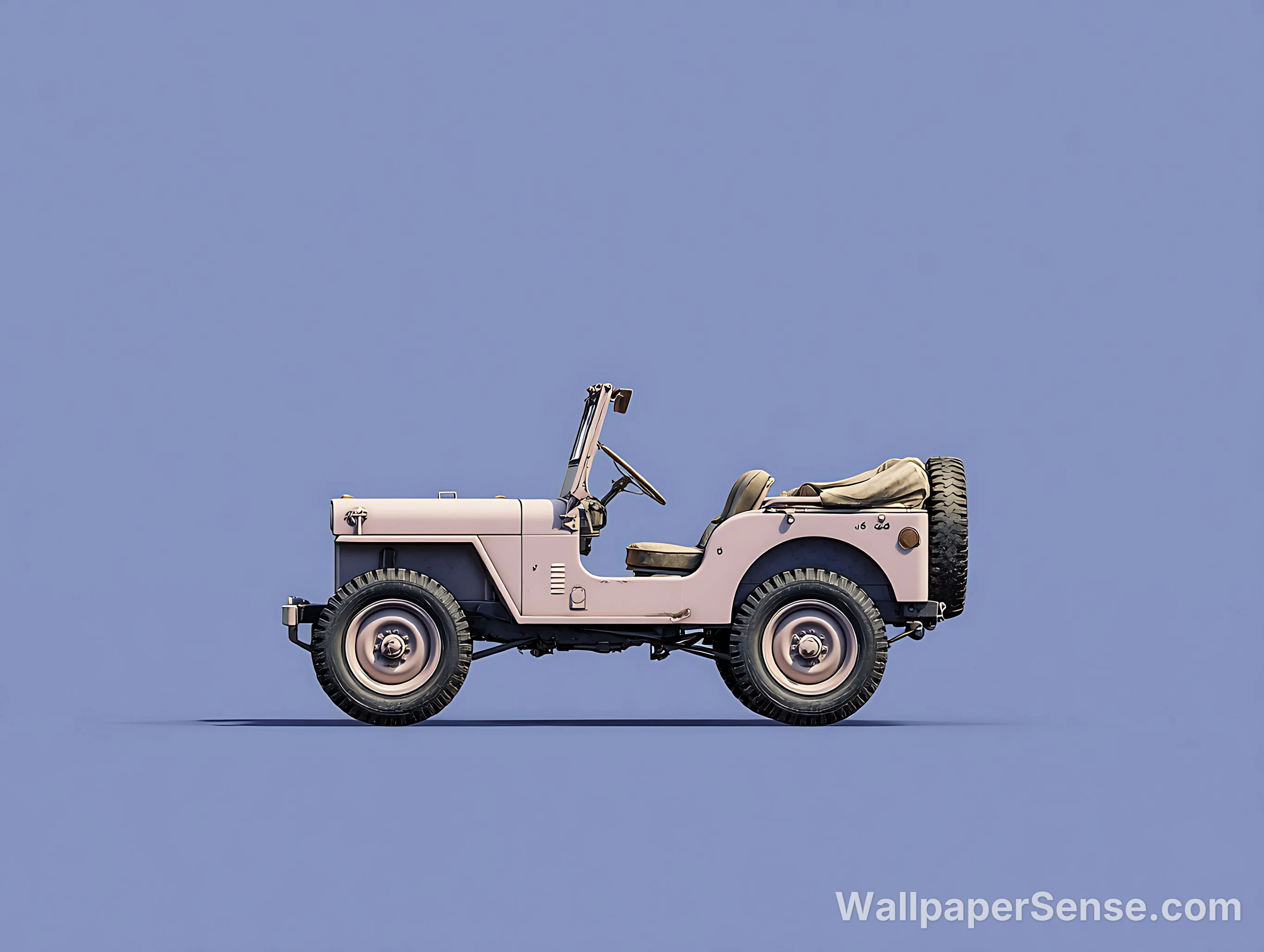 Minimalistní vintage Jeep 4K 8K Ultra HD sbírka pozadí - Minimalistní vintage jeep 4K stolní pozadí