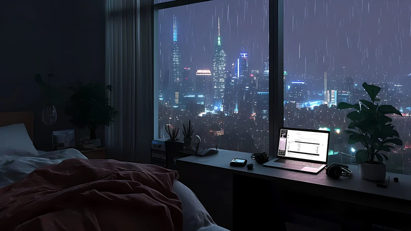 Urban Night Cityscape 4K Desktop Wallpaper