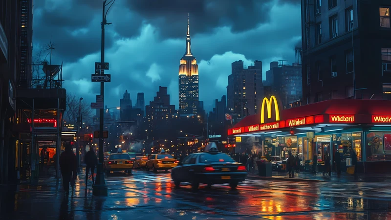 Urban Night Cityscape 4K Desktop Wallpaper