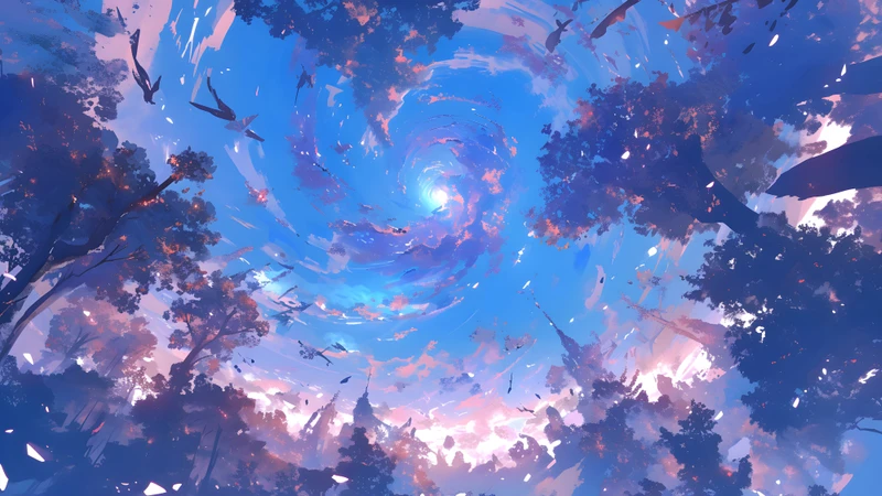 Anime and Oriental Art Starry Forest 8K Ultra HD Wallpaper Collection - Pack with 12 wallpapers for $1