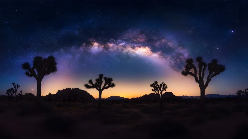 Desert Night Sky with Milky Way 4K Desktop Wallpaper