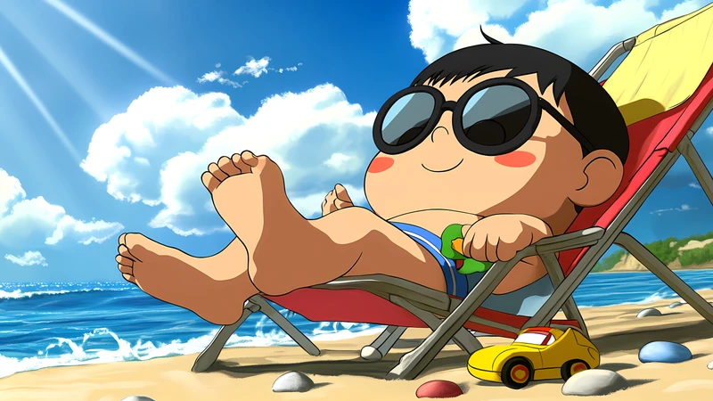 Anime Beach Scene 4K 8K Ultra HD Wallpaper Collection - Pack with 3 wallpapers for $1