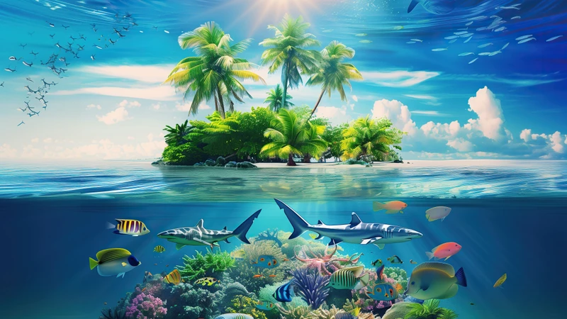 Tropical Paradise 4K 8K Ultra HD Wallpaper Collection - Pack with 4 wallpapers for $1