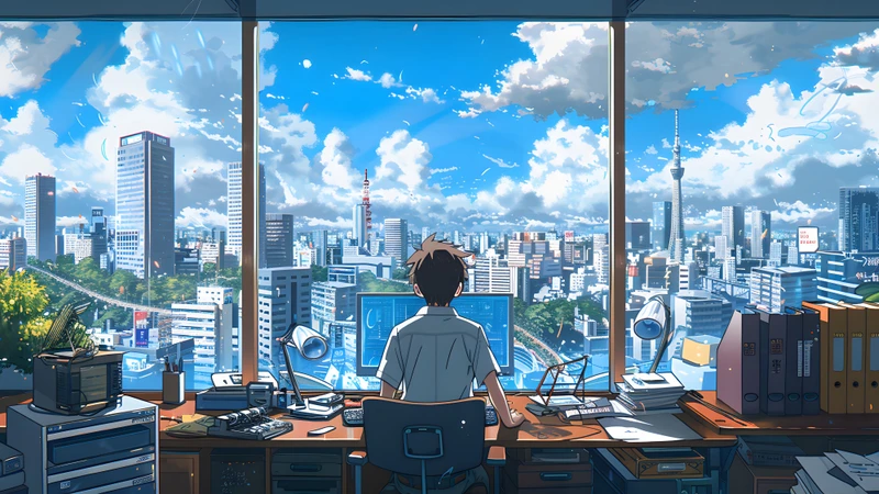 Anime Tokyo Cityscape 8K Ultra HD Wallpaper Collection - Pack with 13 wallpapers for $1