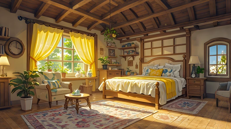 Cozy Rustic Bedroom 4K 8K Ultra HD Wallpaper Collection - Pack with 3 wallpapers for $1