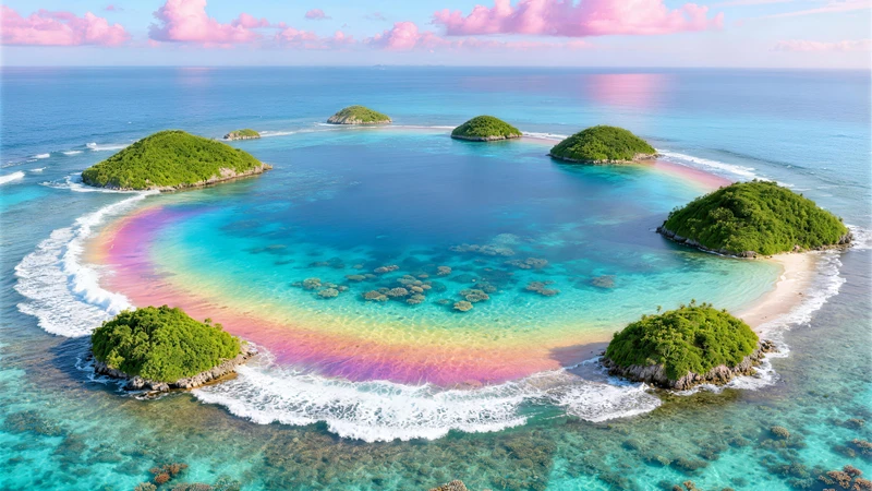 Tropical Paradise Lagoon 8K Ultra HD Desktop Wallpaper
