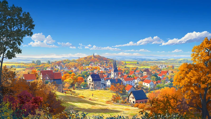 Herbstlandskaber 8K Ultra HD skrivebordsbaggrunde