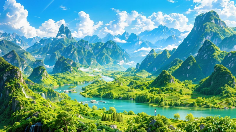 Chinese Style Landscape 8K Desktop Wallpaper