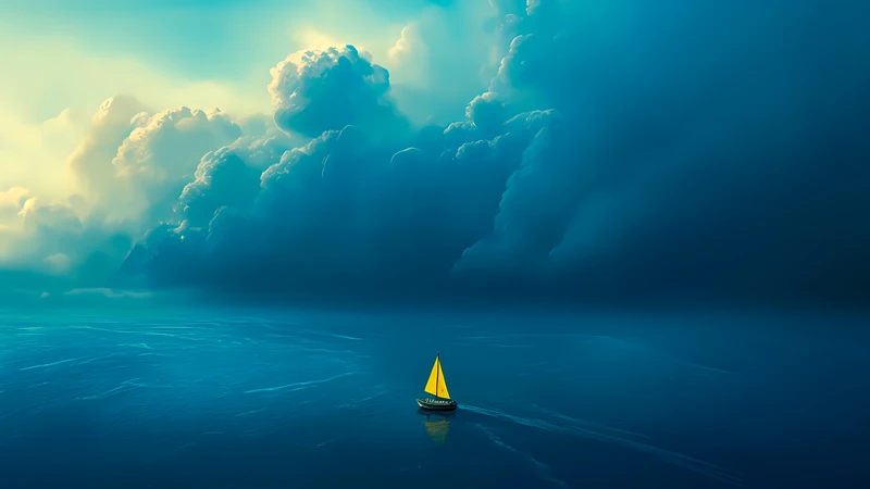 Oriental Ocean Sailboat and Cloud Sea 4K 8K Ultra HD Wallpaper Collection - Pack with 4 wallpapers for $1
