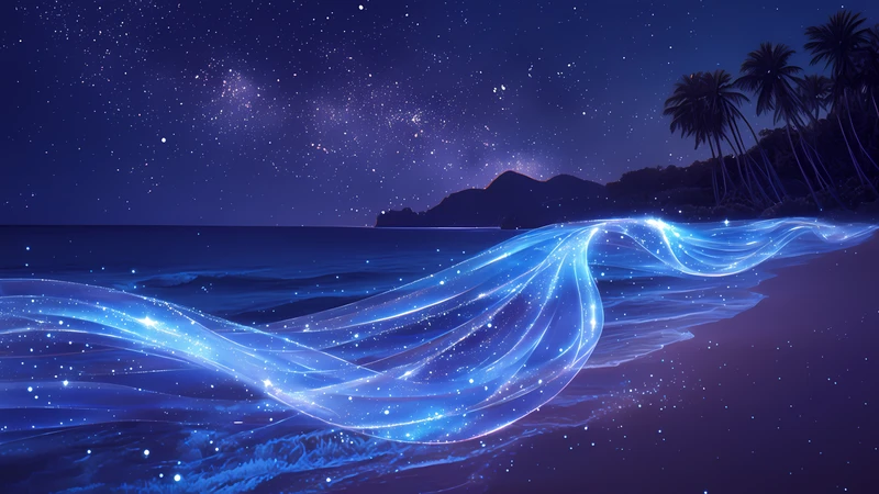 Cyberpunk Ocean Waves 4K Desktop Wallpaper