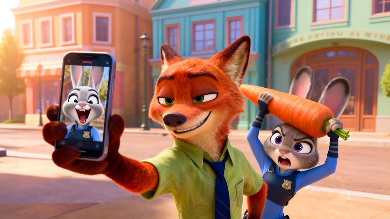 Zootopia Fox and Rabbit 4K Desktop Wallpaper
