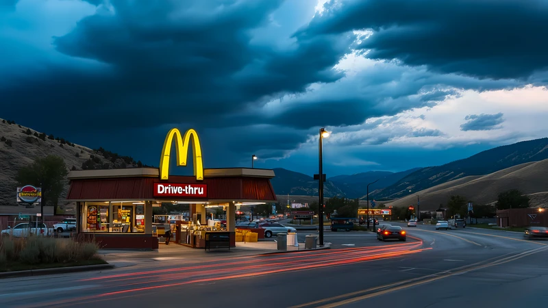 American Fast Food Restaurant 4K Desktop Wallpaper