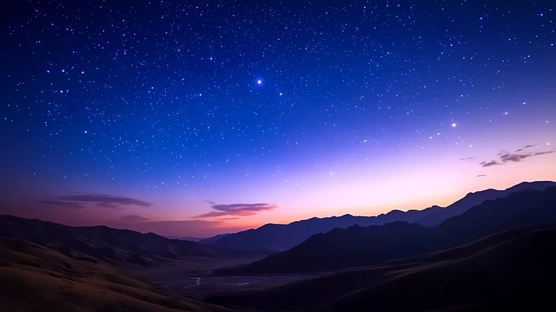 Desert Starry Sky 4K Desktop Wallpaper