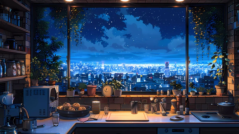 Japonské městské panory v noci 4K 8K Ultra HD sbírka pozadí - Pack with 12 wallpapers for $1